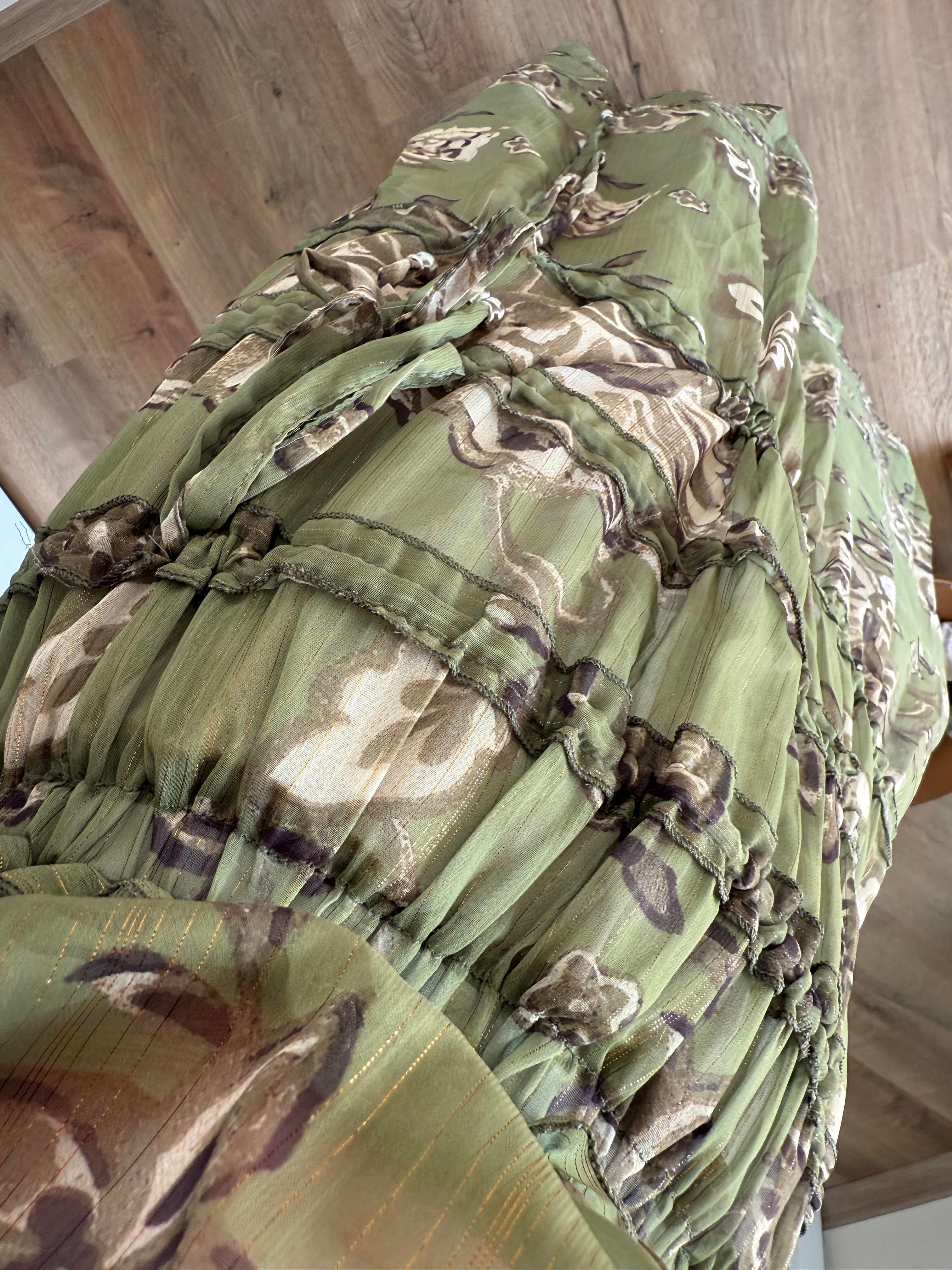 Simli Desenli Pre Bluz Etek Takım