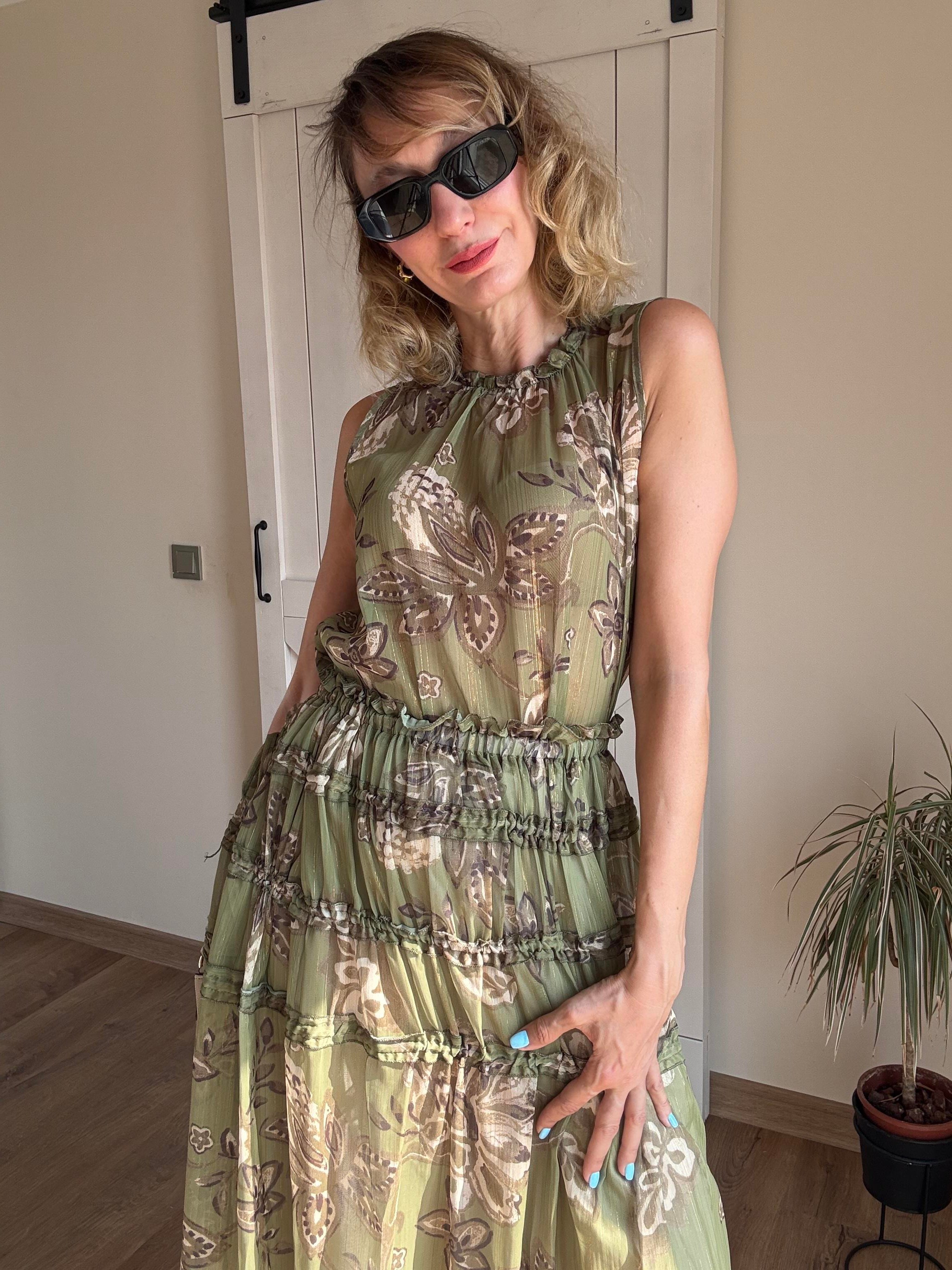 Simli Desenli Pre Bluz Etek Takım