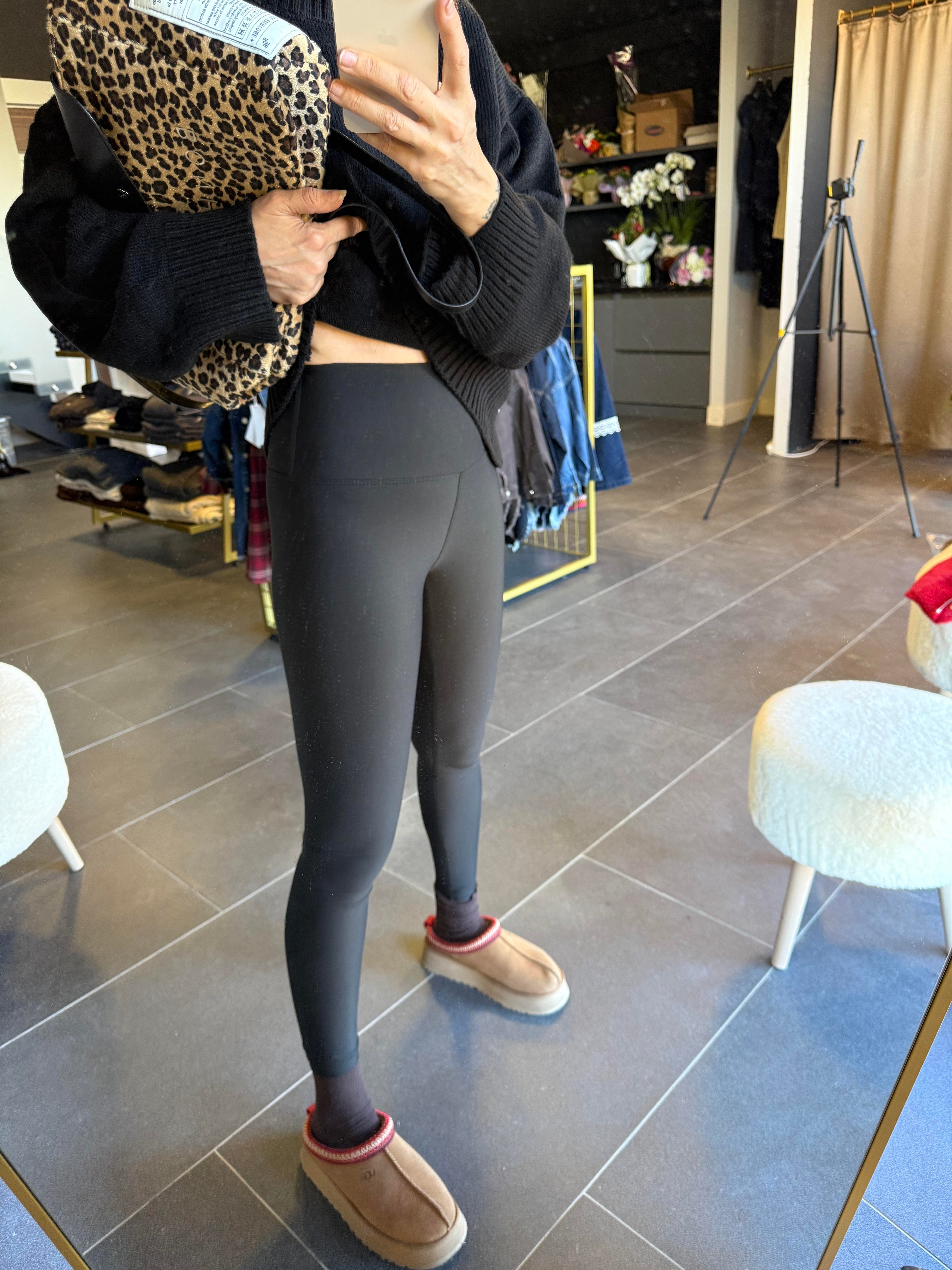 Siyah Aloha Çelik Tayt