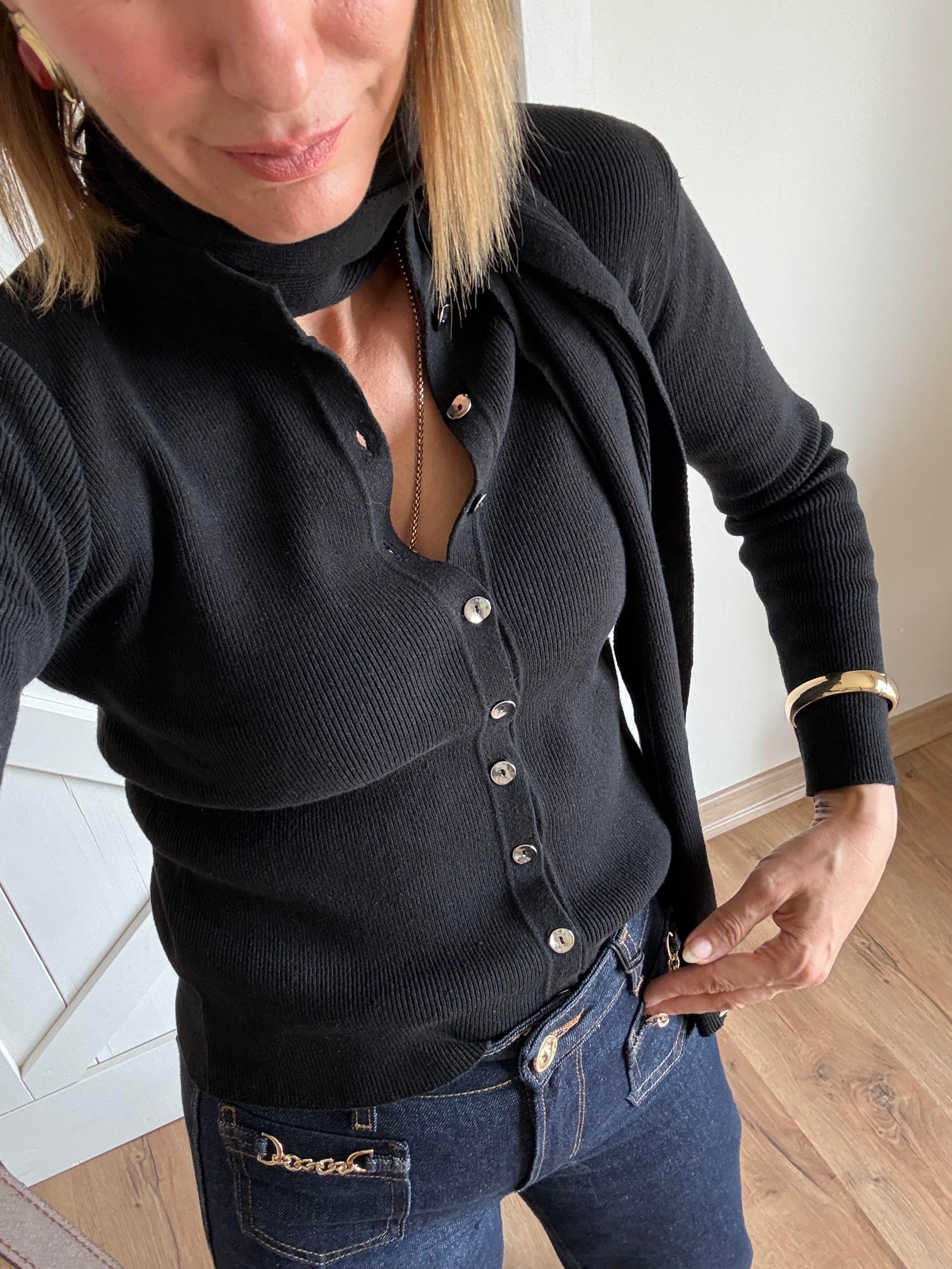 Siyah Atkılı Zr Hırka