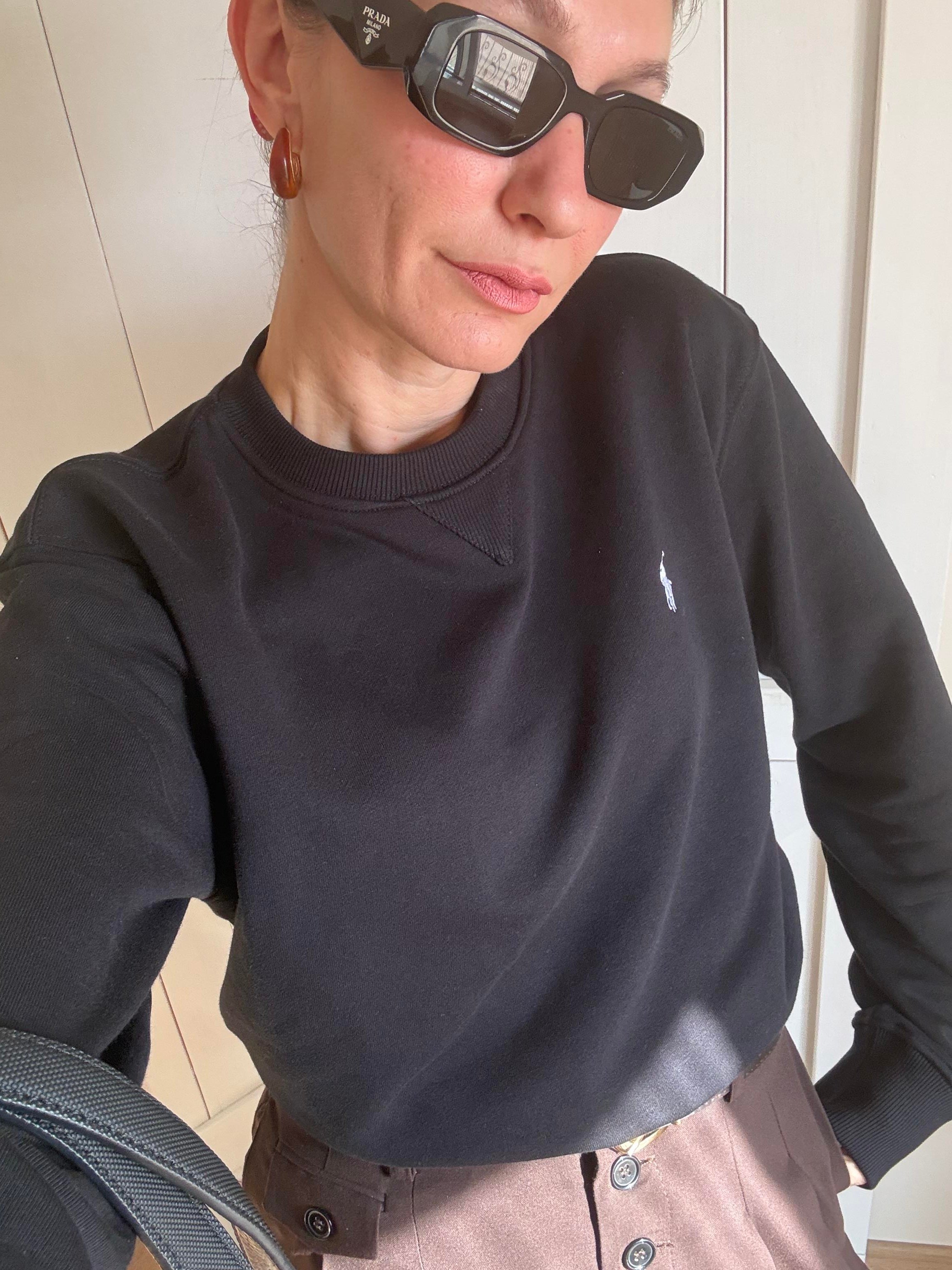 Siyah Basic Sweatshirt Bitter