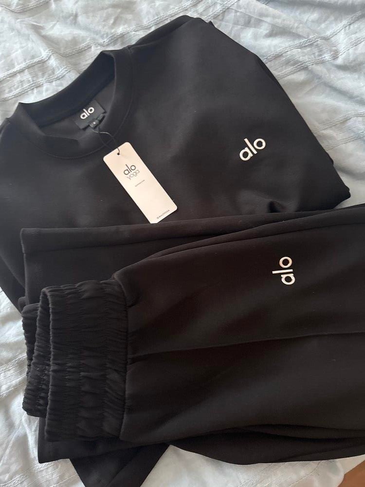 Siyah Baskı Detaylı Kadın İkili Takım 