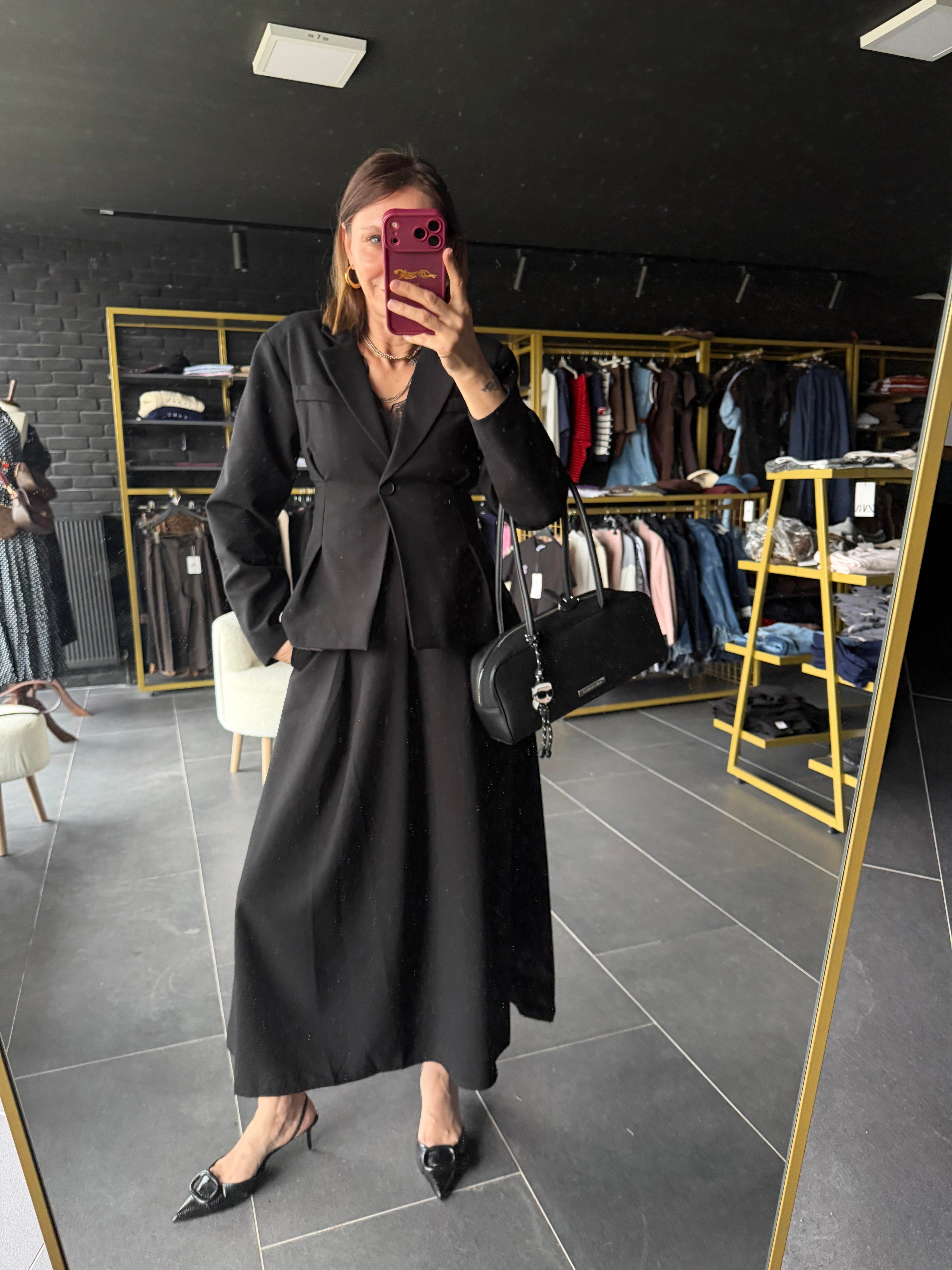 Siyah Ceket Etek Takım