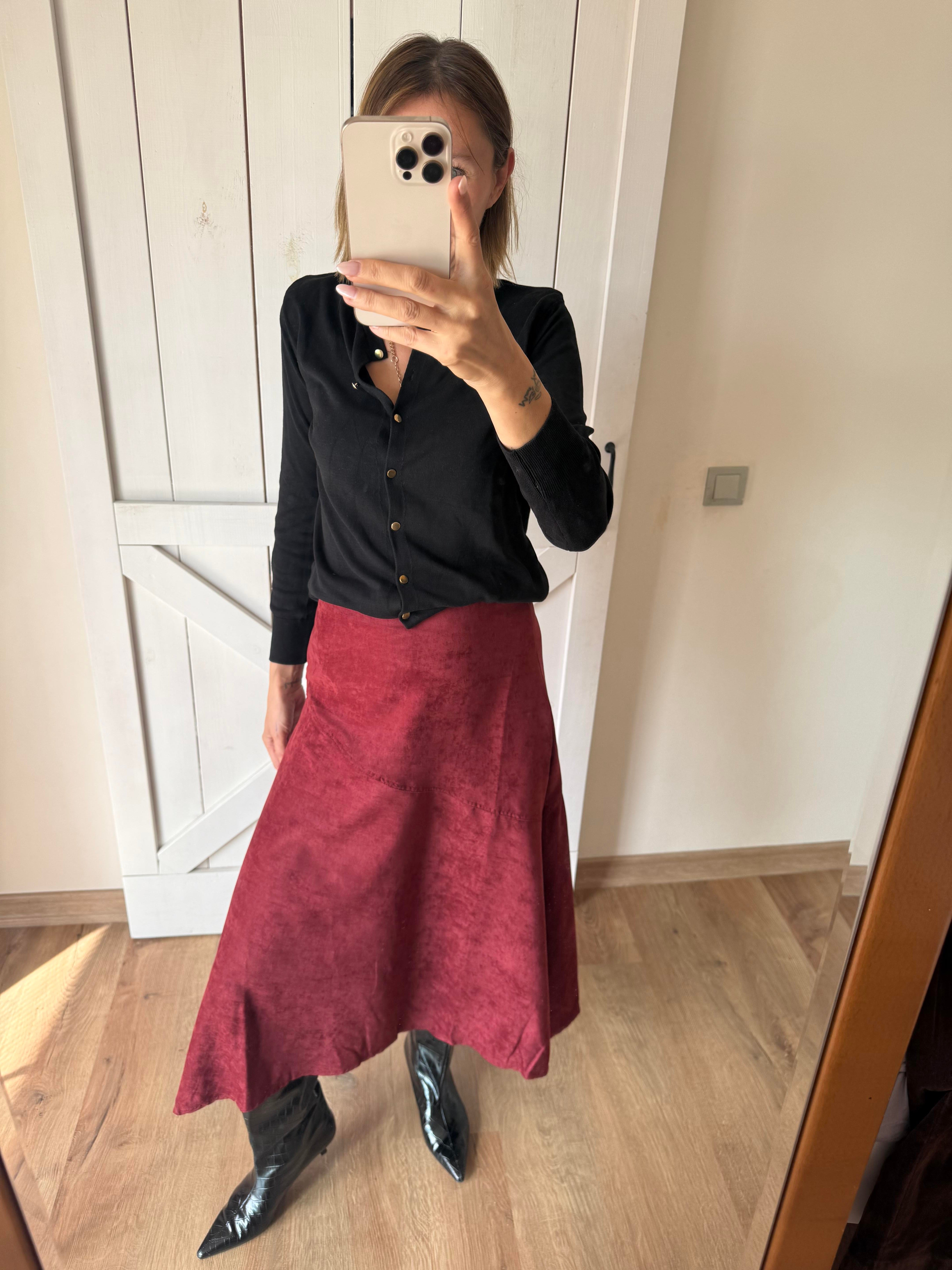 Siyah Gold Düğmeli Yumoş Hırka