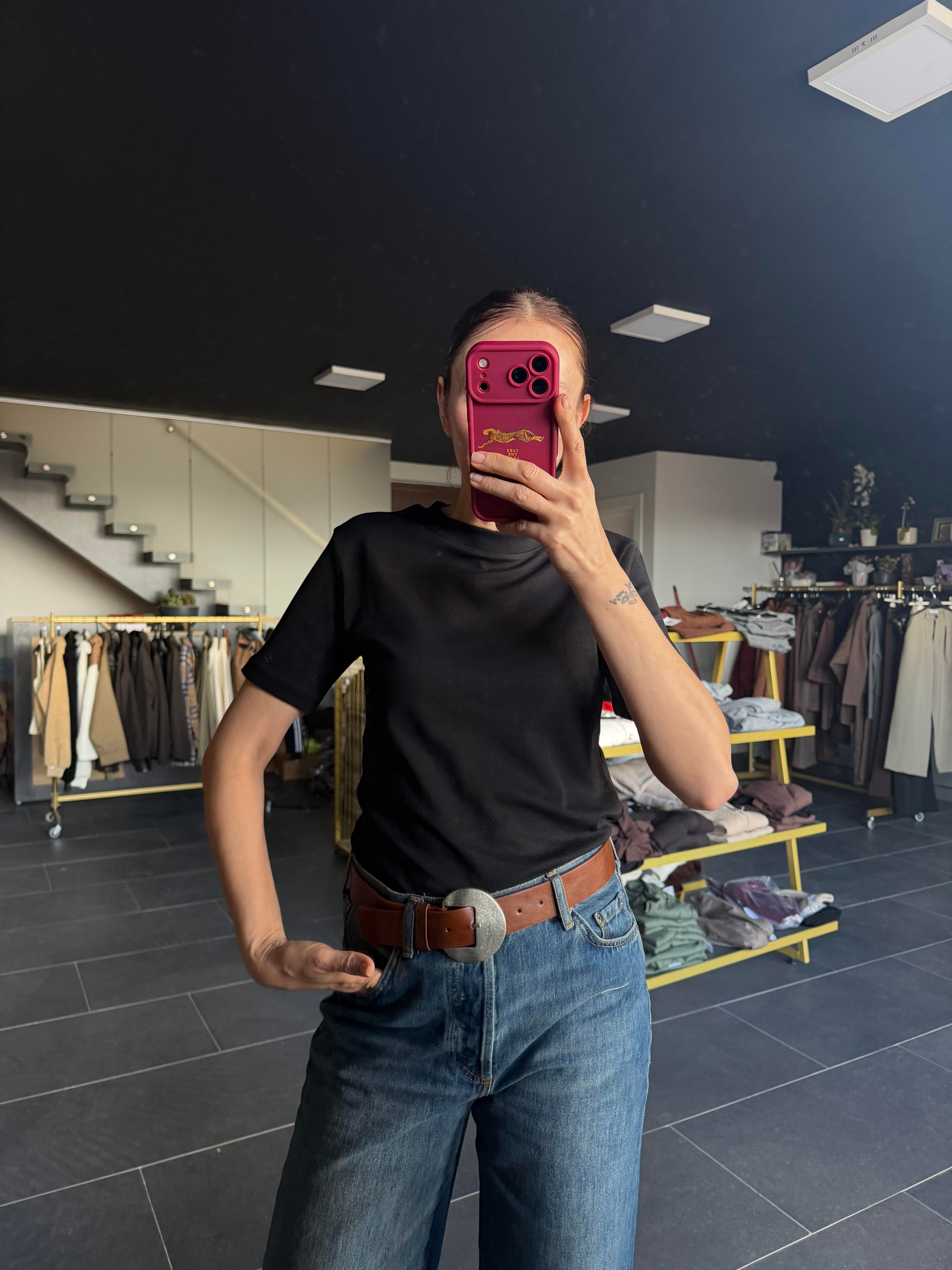 Siyah Kos Basic Tshirt