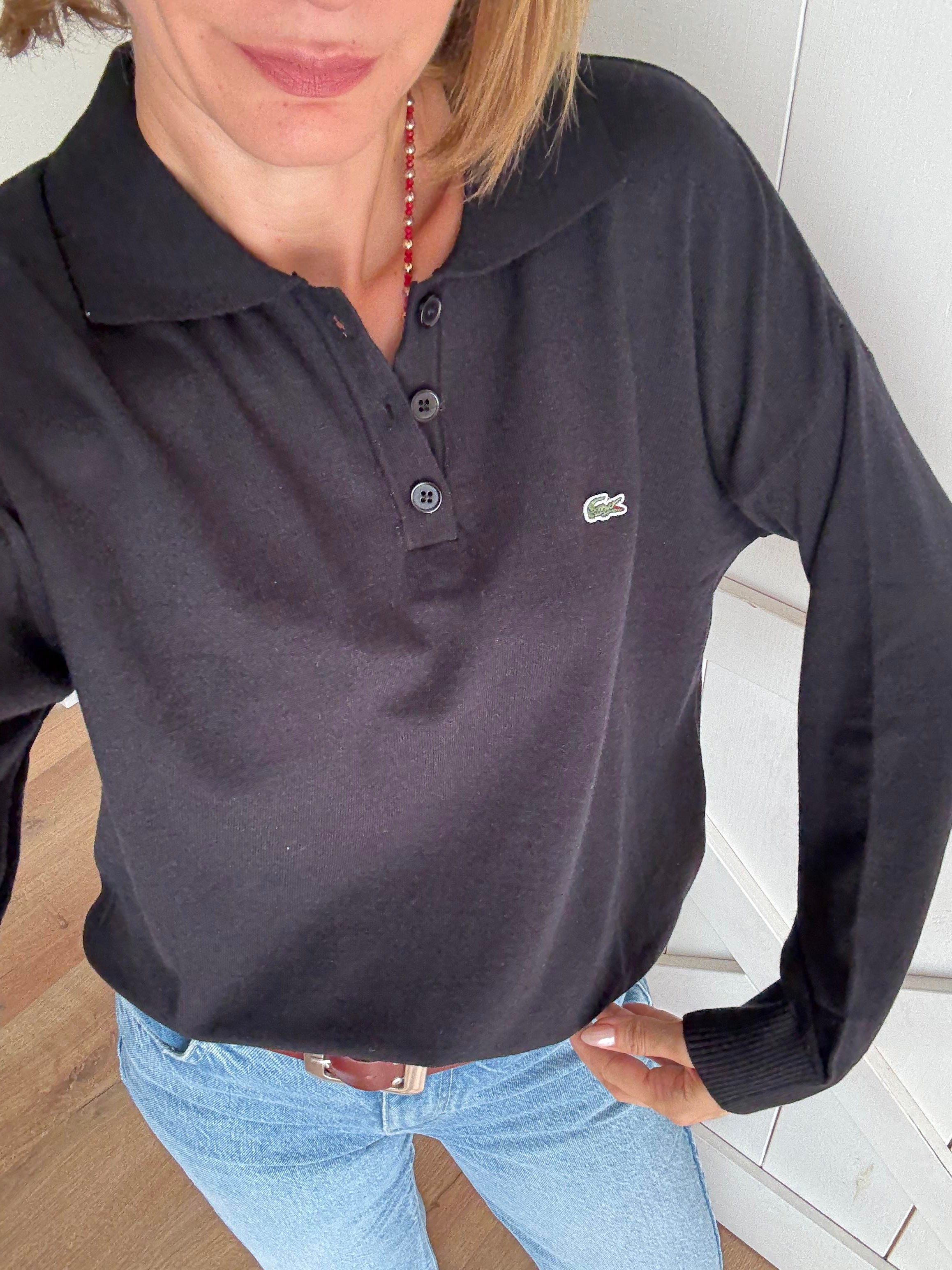 Siyah Polo Yaka Premium Triko 