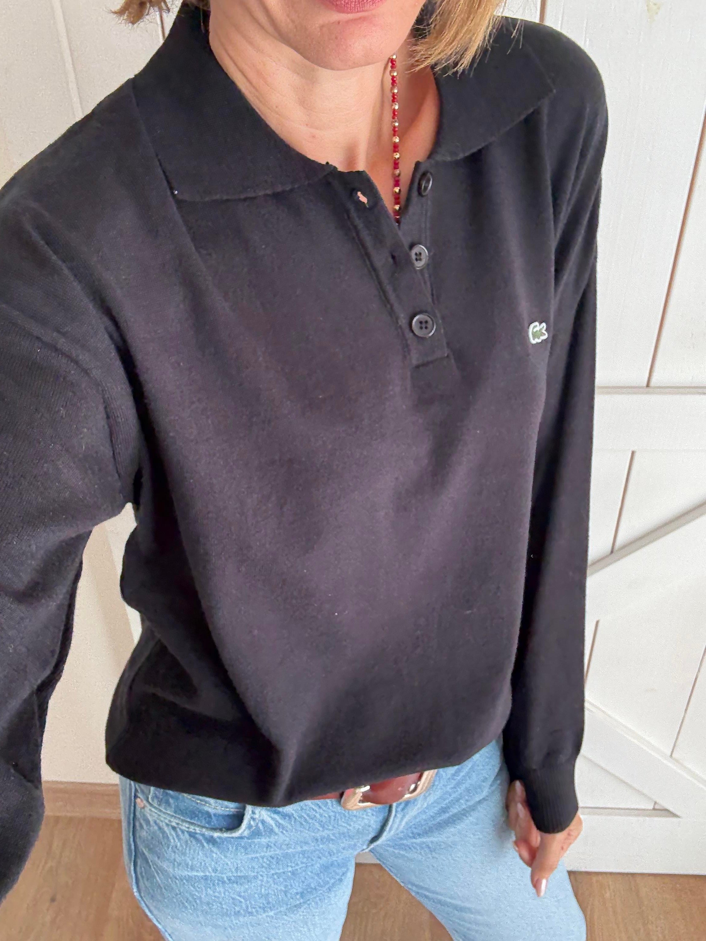 Siyah Polo Yaka Premium Triko 