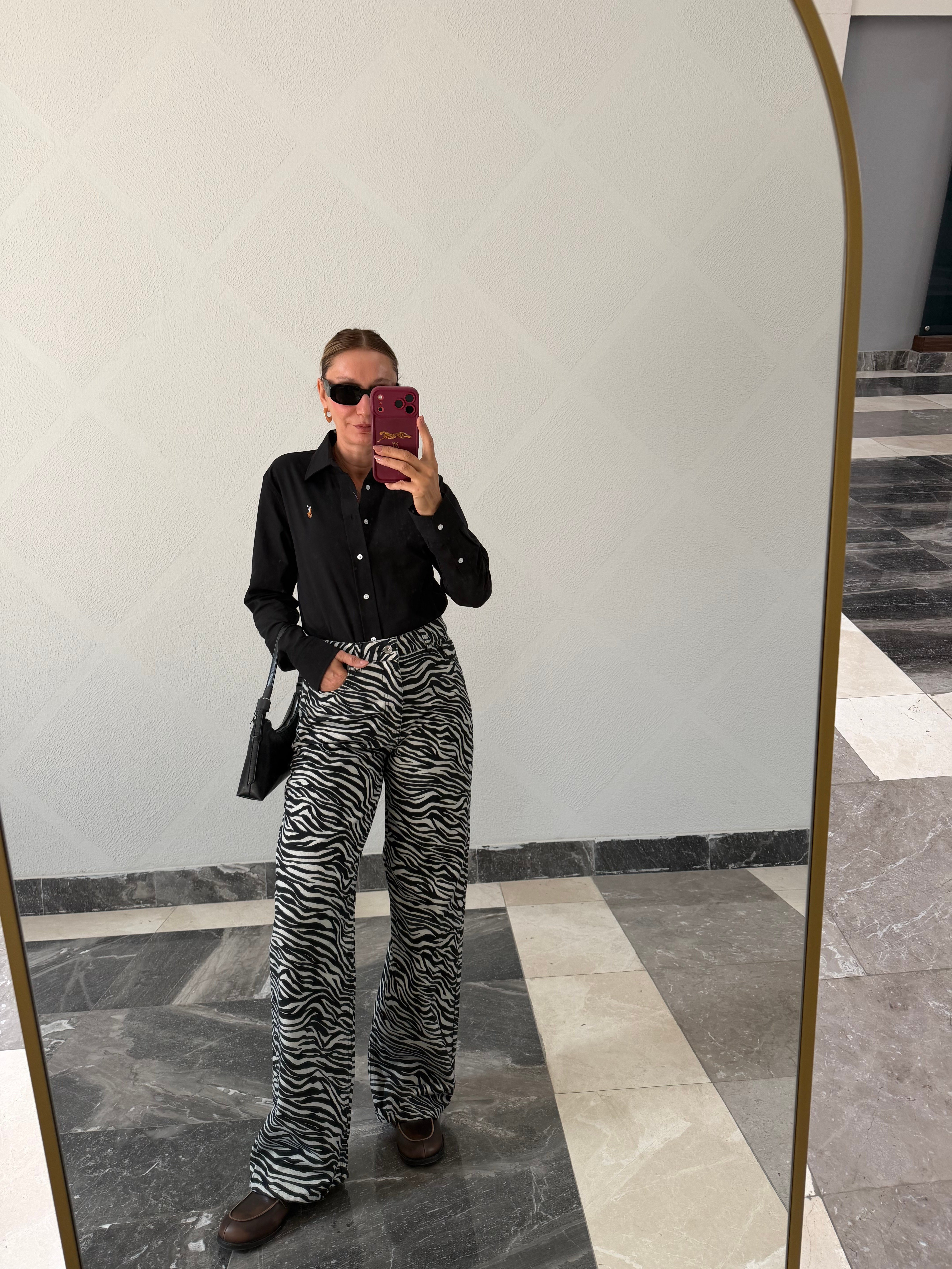 Siyah Premium Pamuklu Oxford Gömlek