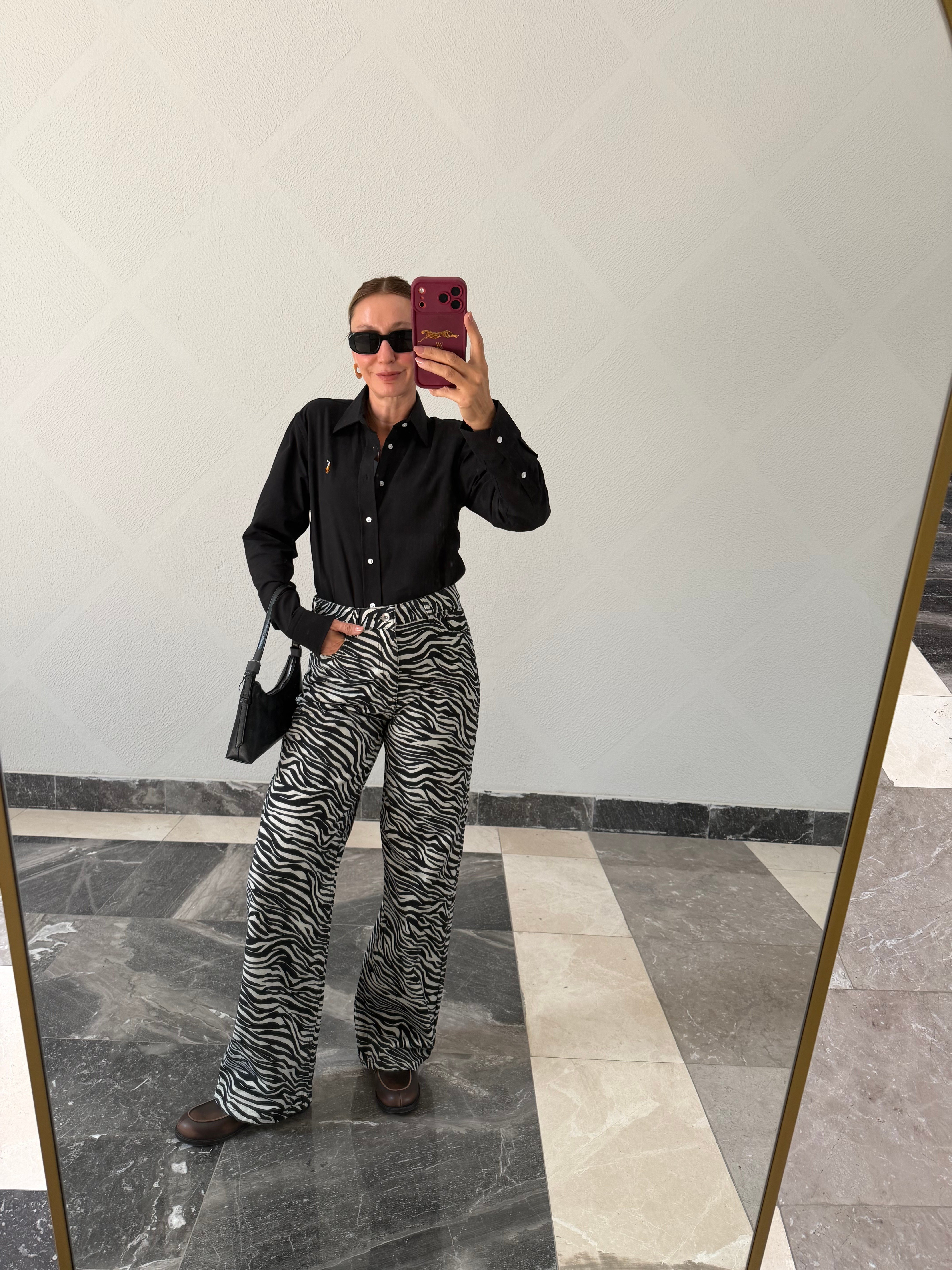 Siyah Premium Pamuklu Oxford Gömlek