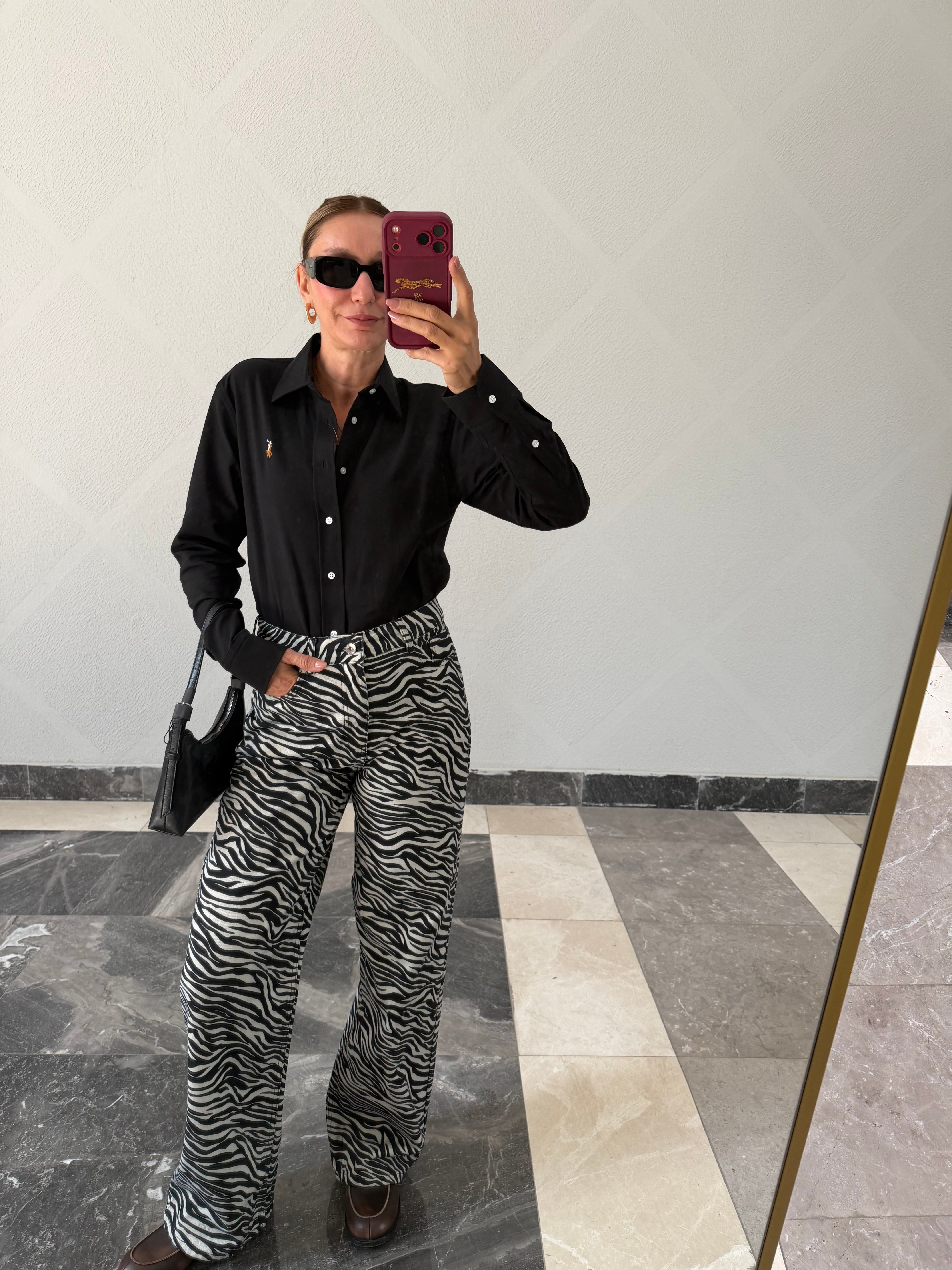 Siyah Premium Pamuklu Oxford Gömlek