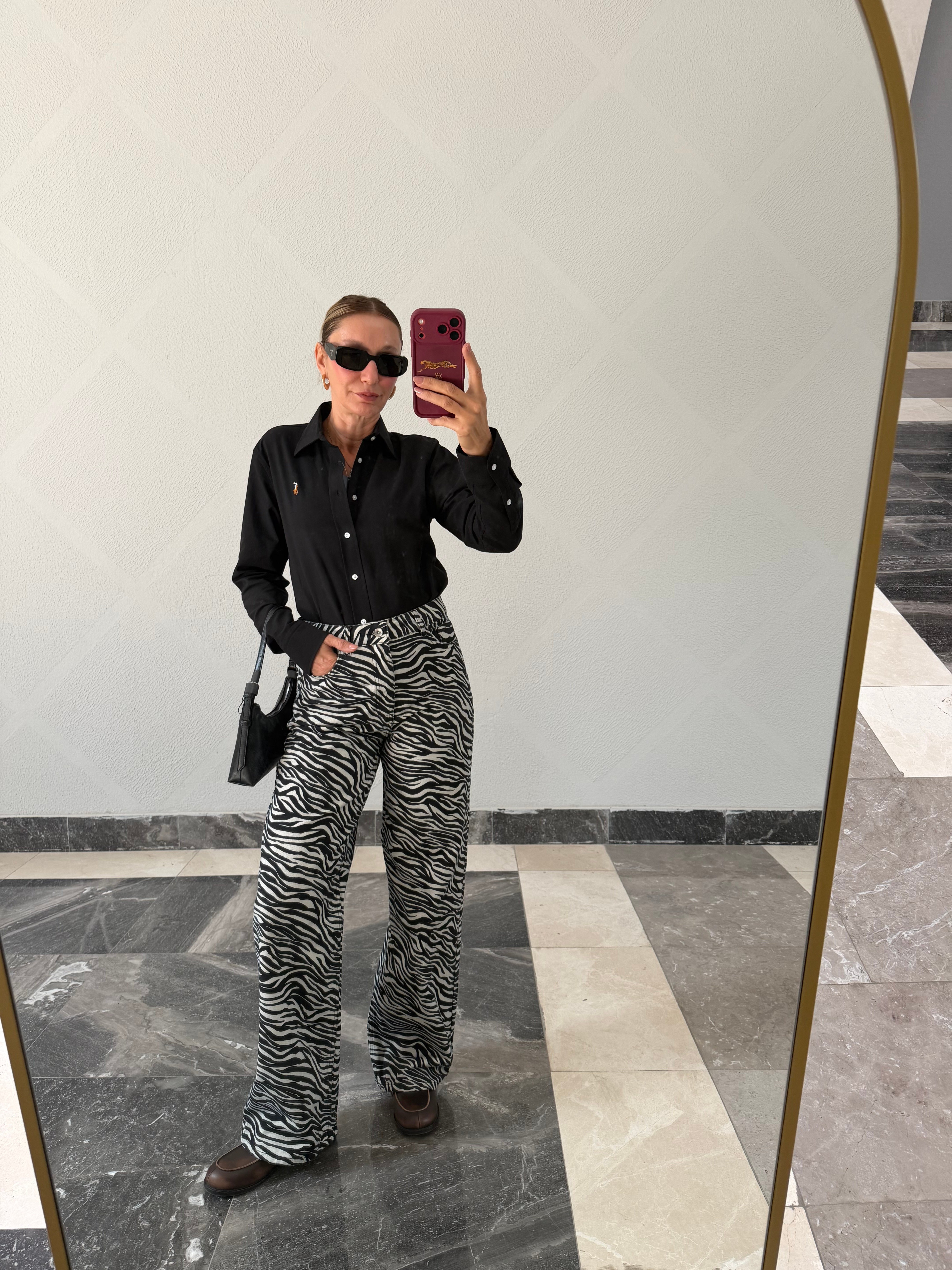 Siyah Premium Pamuklu Oxford Gömlek