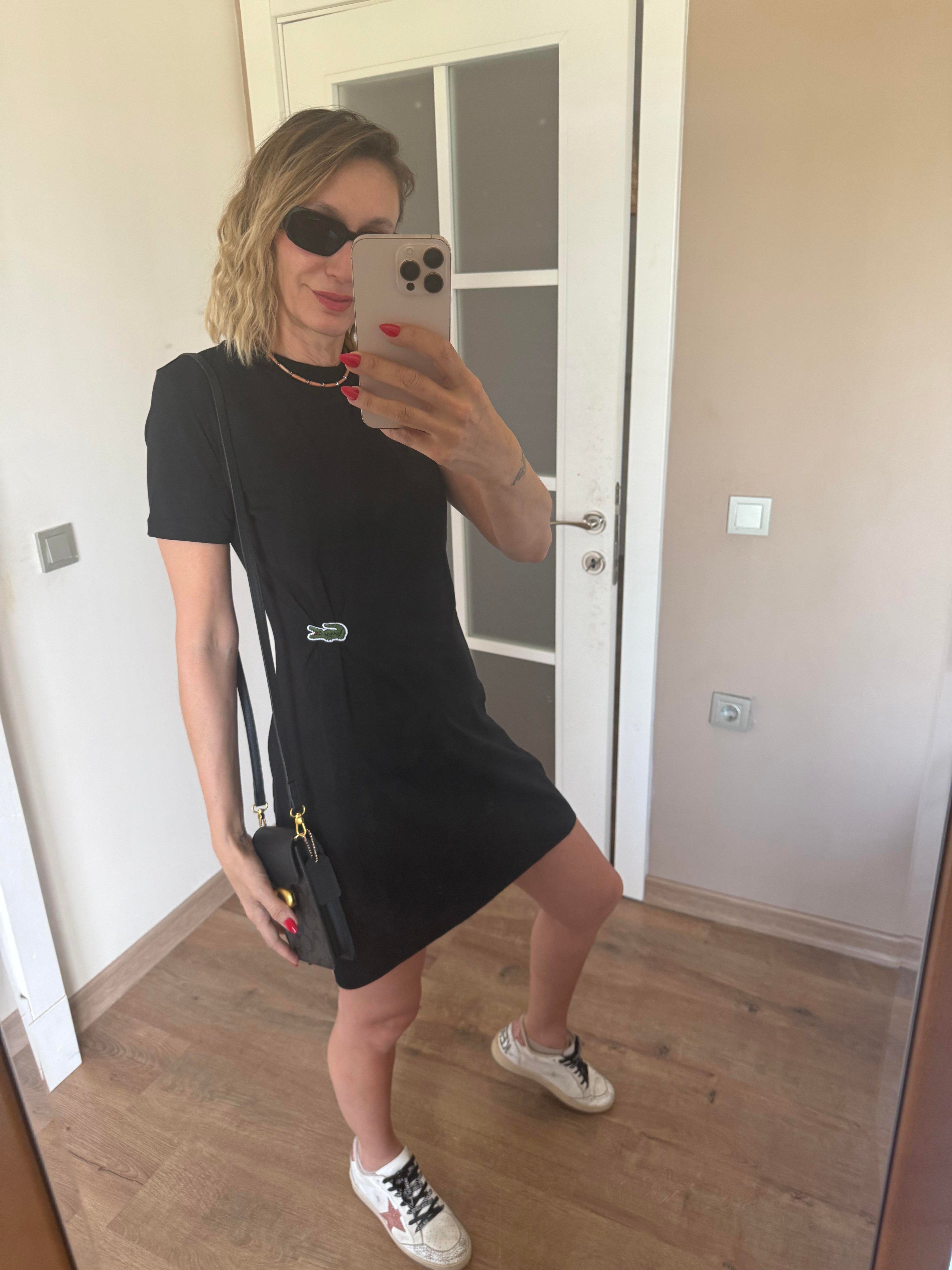 Siyah Regular Fit Elbise