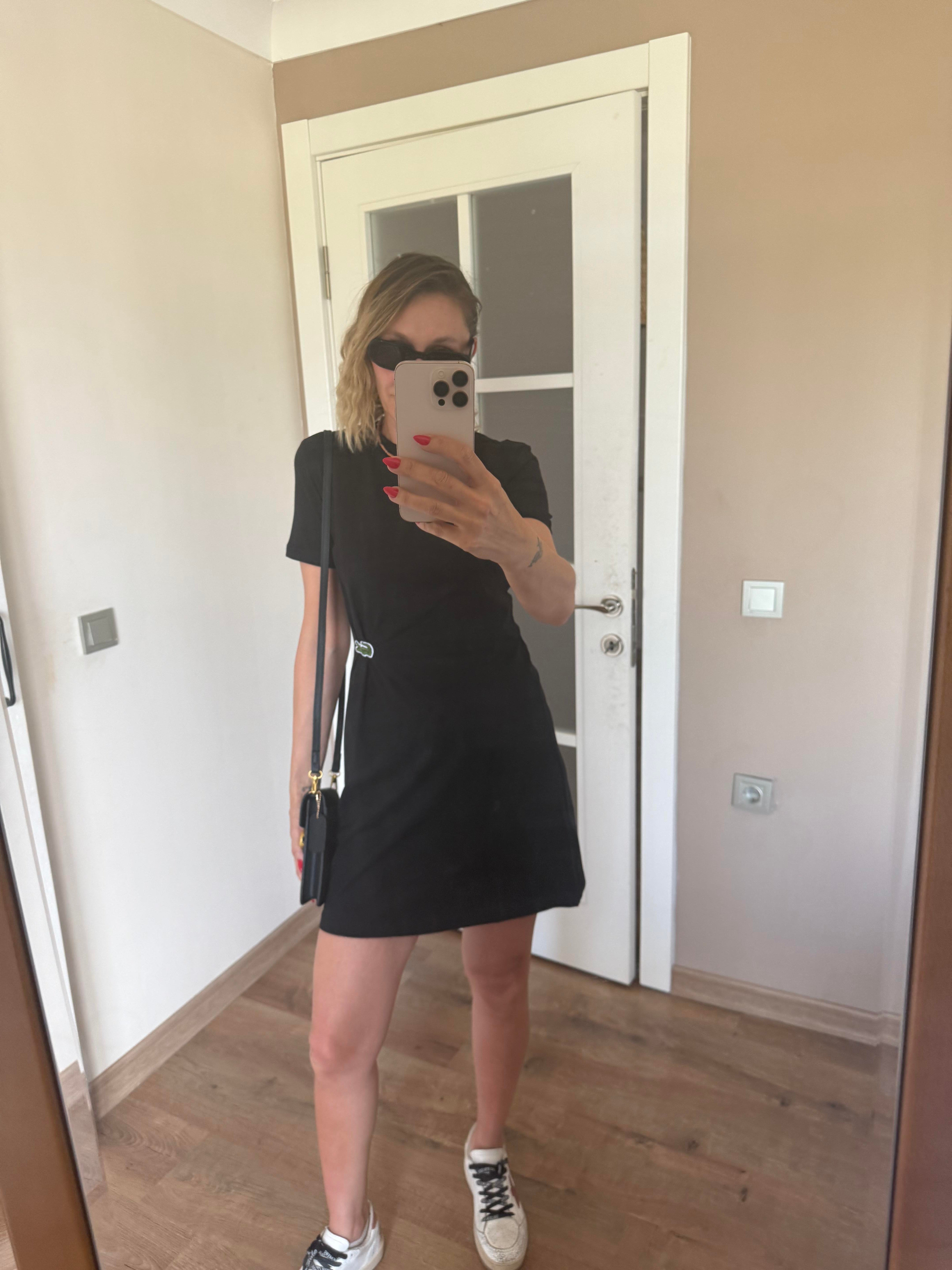 Siyah Regular Fit Elbise