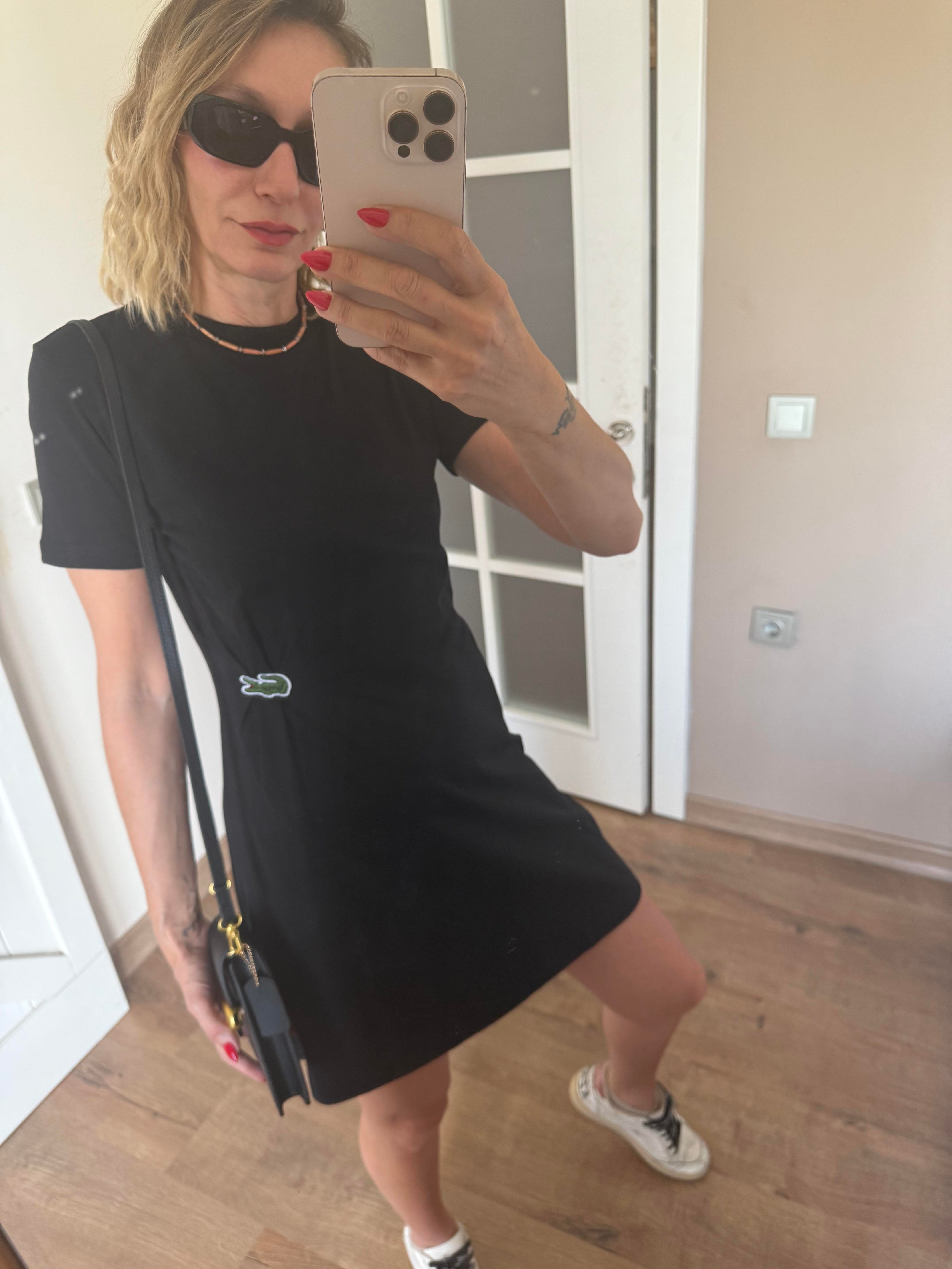 Siyah Regular Fit Elbise