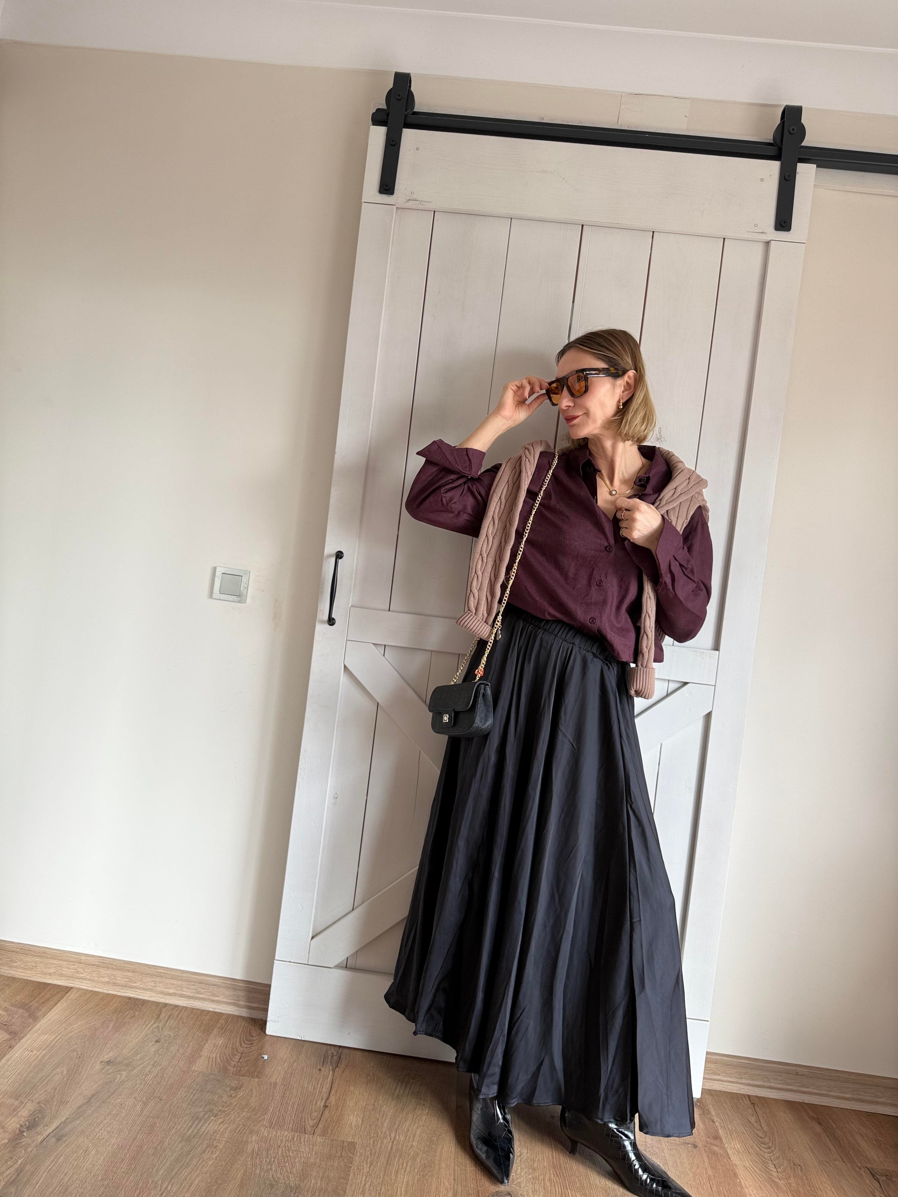 Siyah Renk  Kiloş Model Uzun Etek