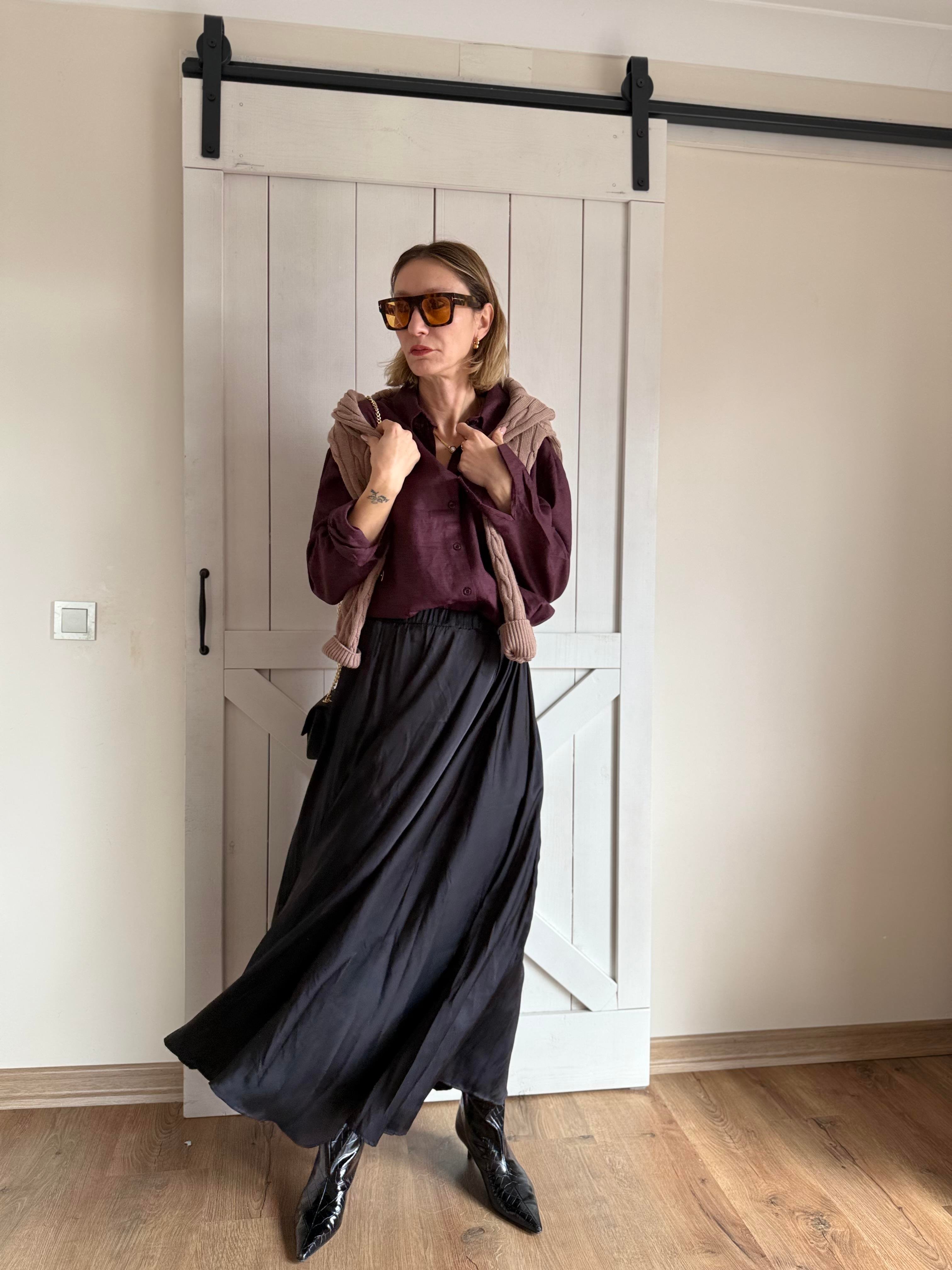 Siyah Renk  Kiloş Model Uzun Etek