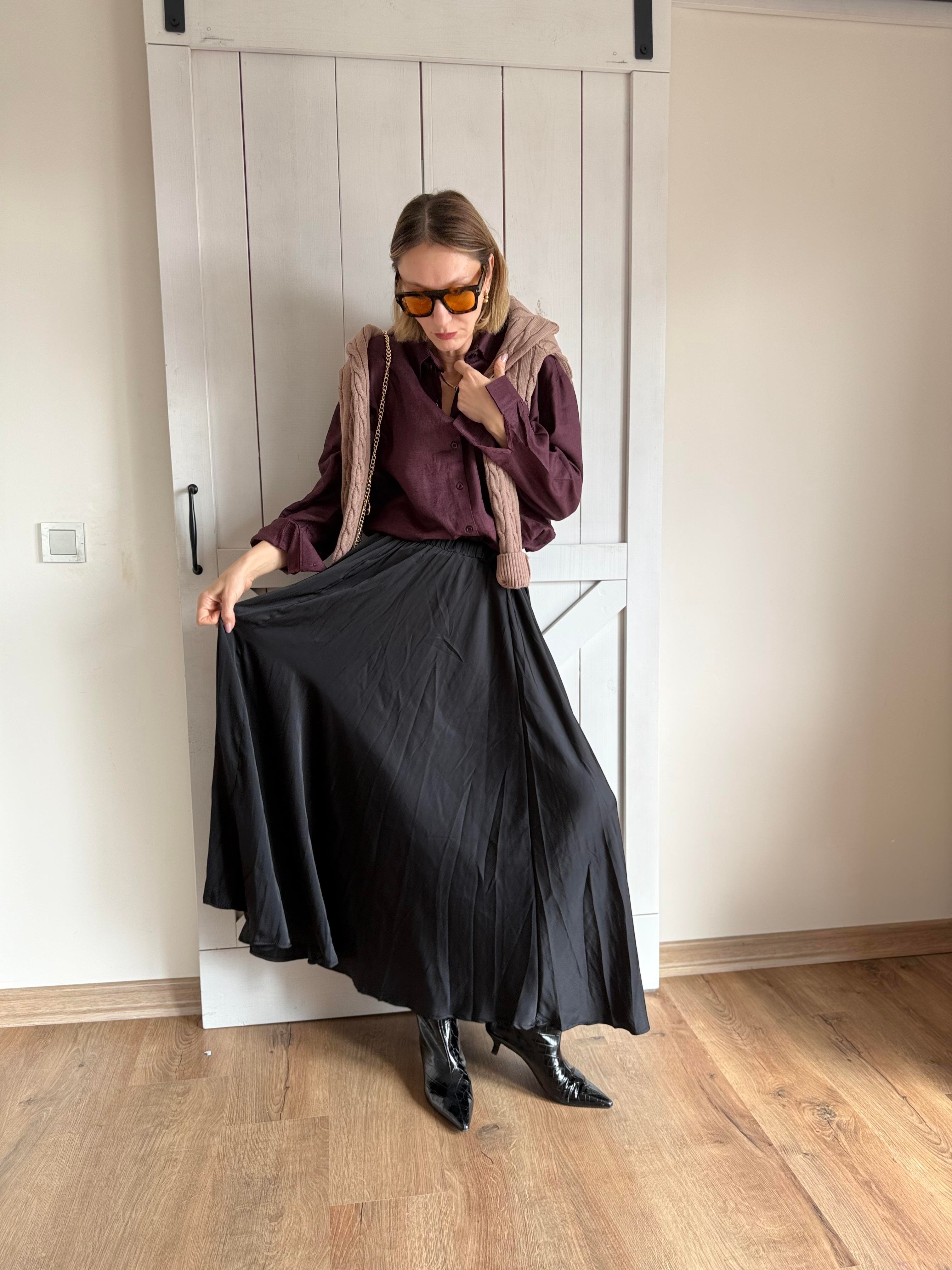 Siyah Renk  Kiloş Model Uzun Etek