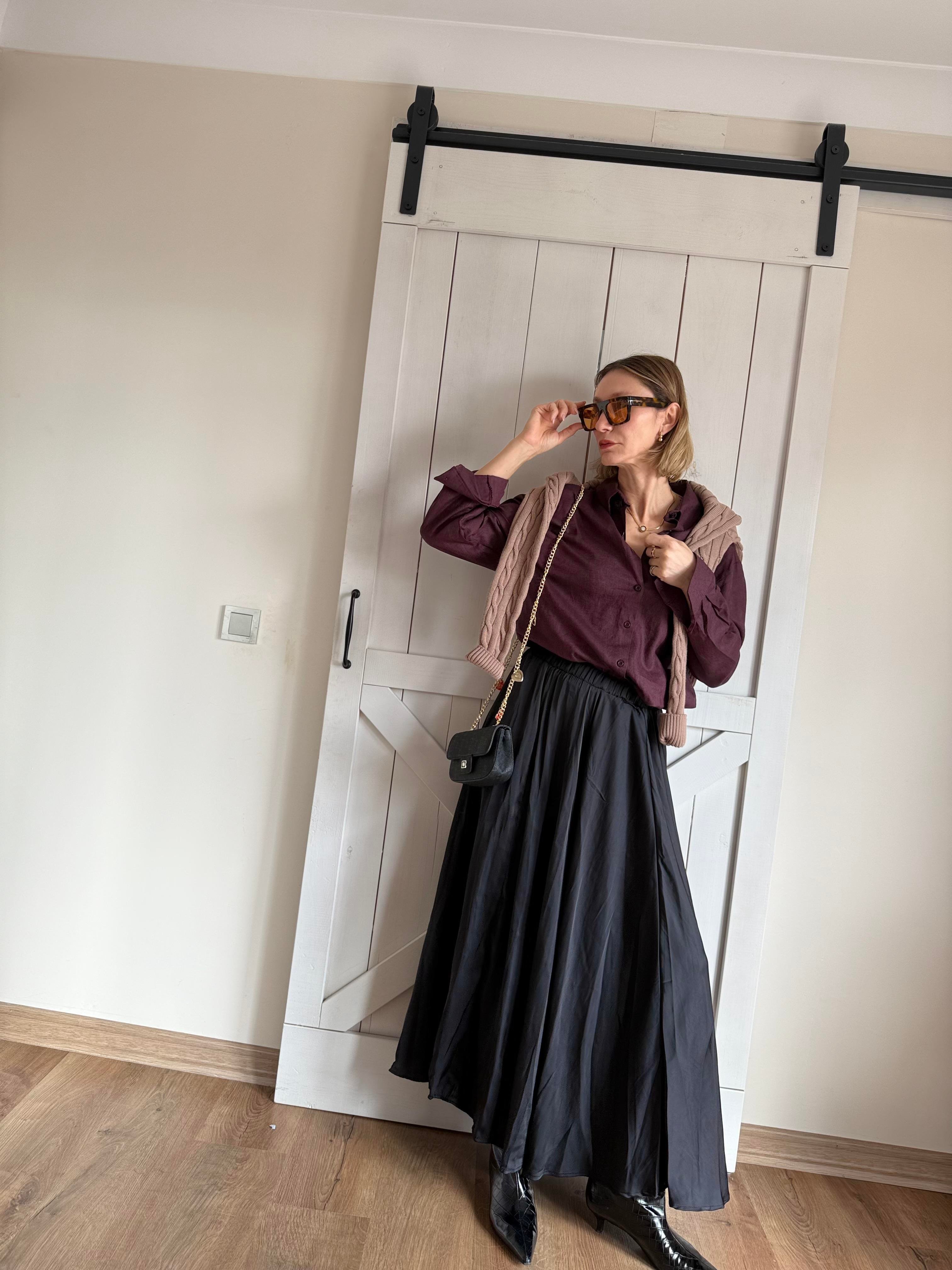 Siyah Renk  Kiloş Model Uzun Etek