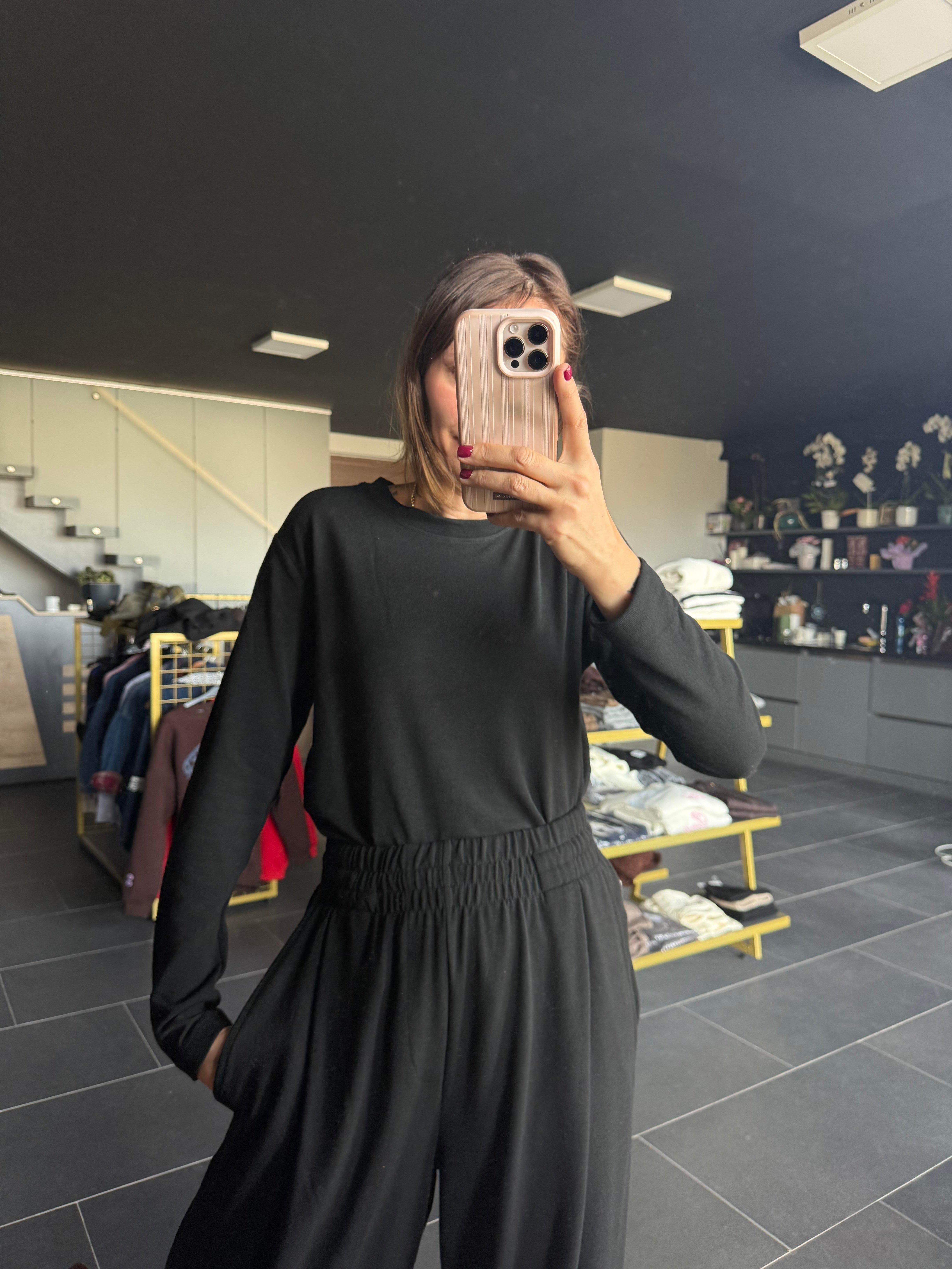 Siyah Uzun Kollu Basic