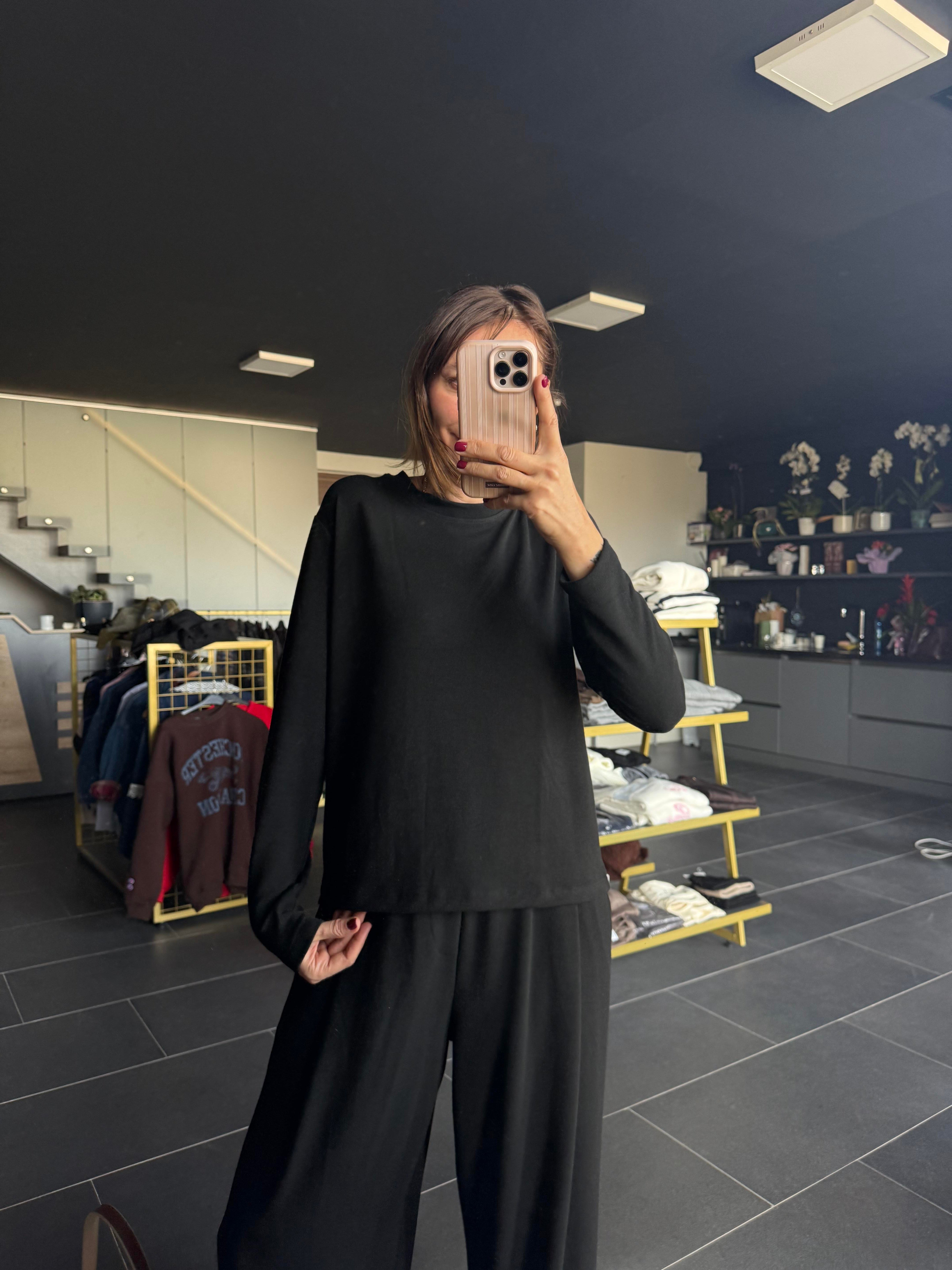 Siyah Uzun Kollu Basic