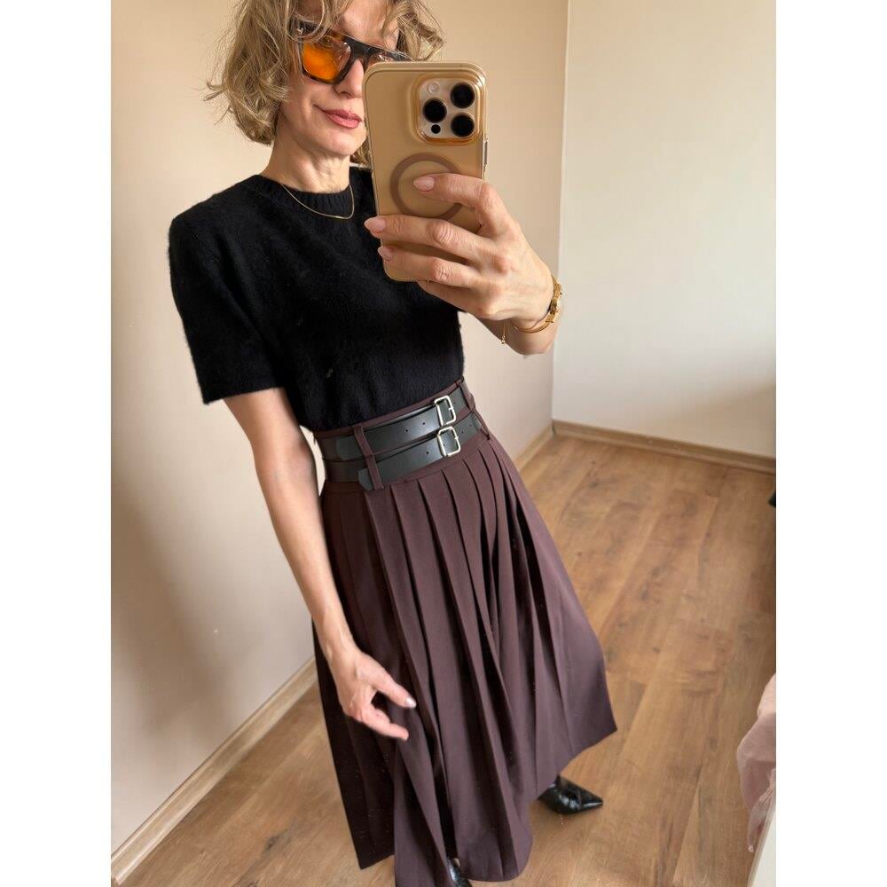 Siyah  Yumoş Yarım Kol Kadın Triko 