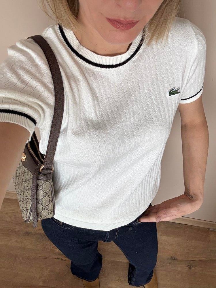 Snow Nakış Ve Çizgi Detaylı Bluz