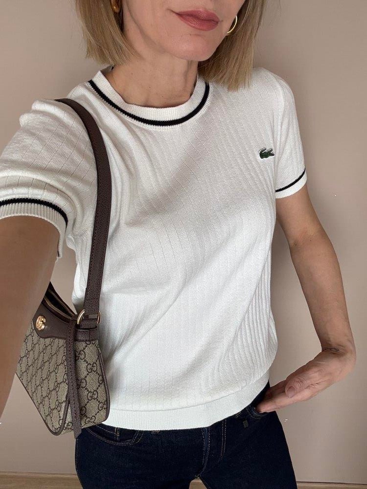 Snow Nakış Ve Çizgi Detaylı Bluz