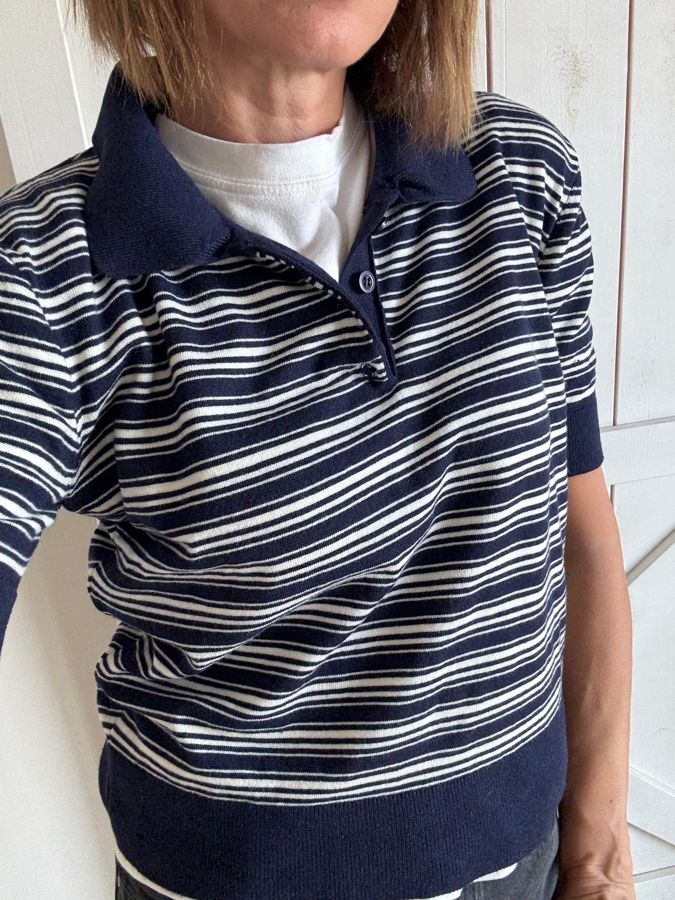 Star Çizgili Polo Yaka Triko