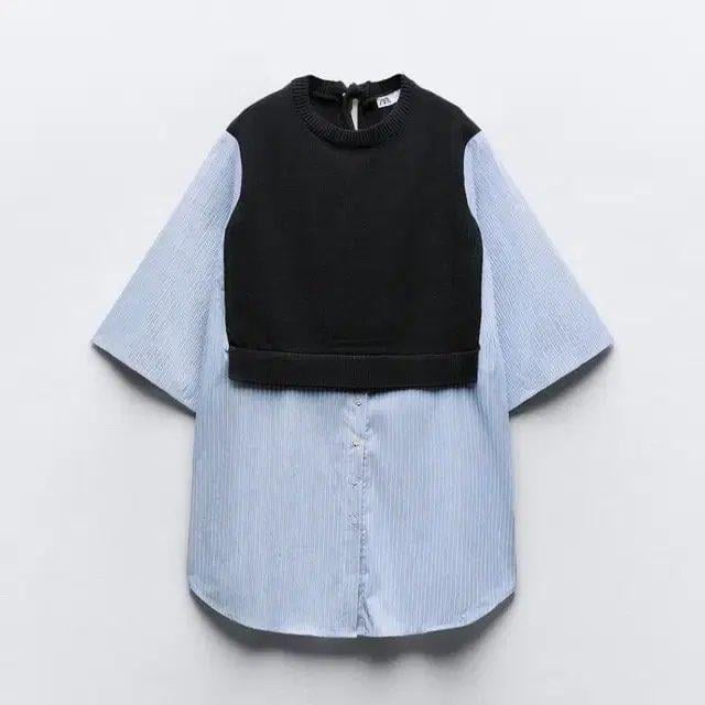 Süveterli Poplin Gömlek