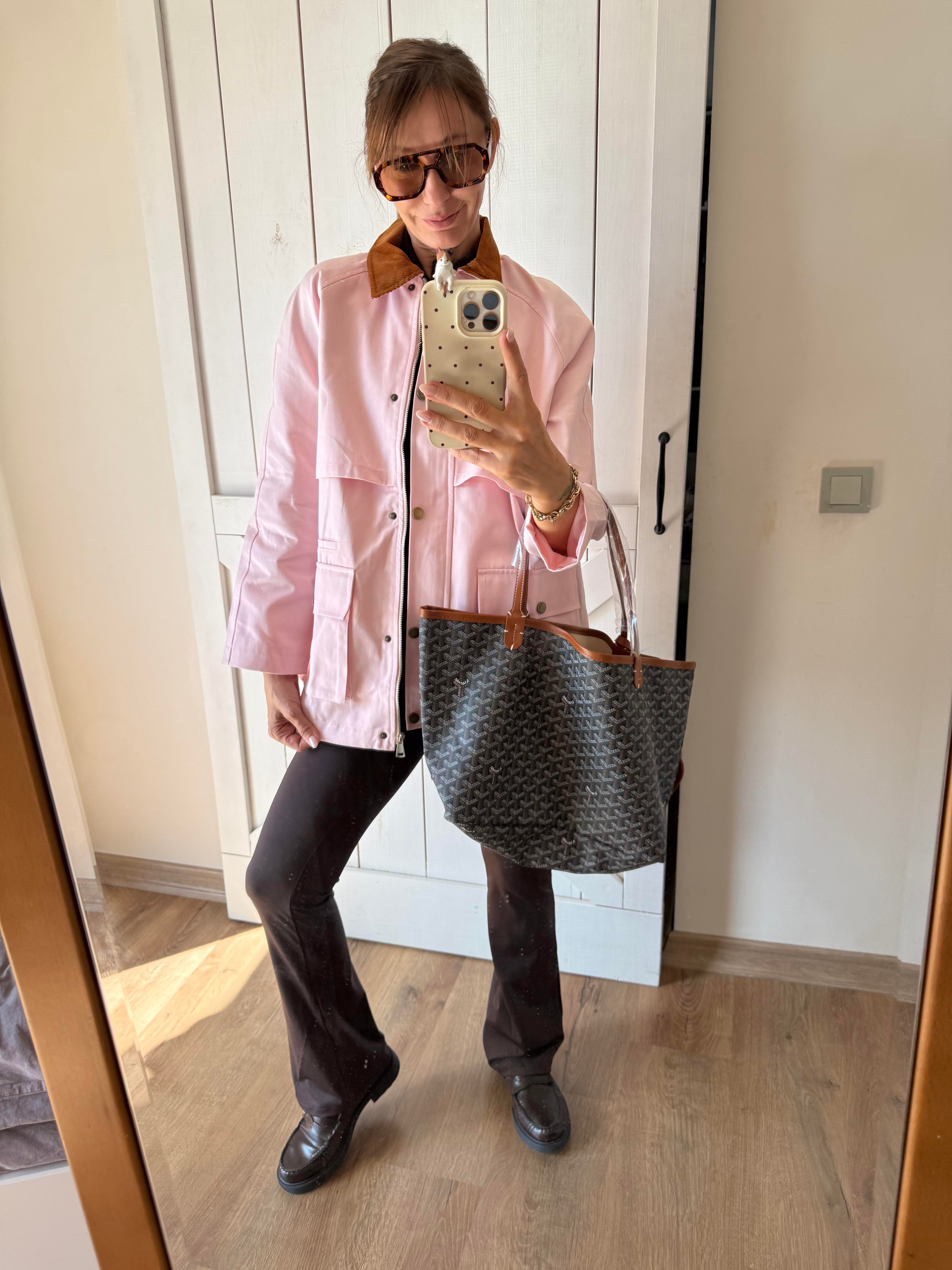 Taba Kadife Yaka Pembe Zr Ceket