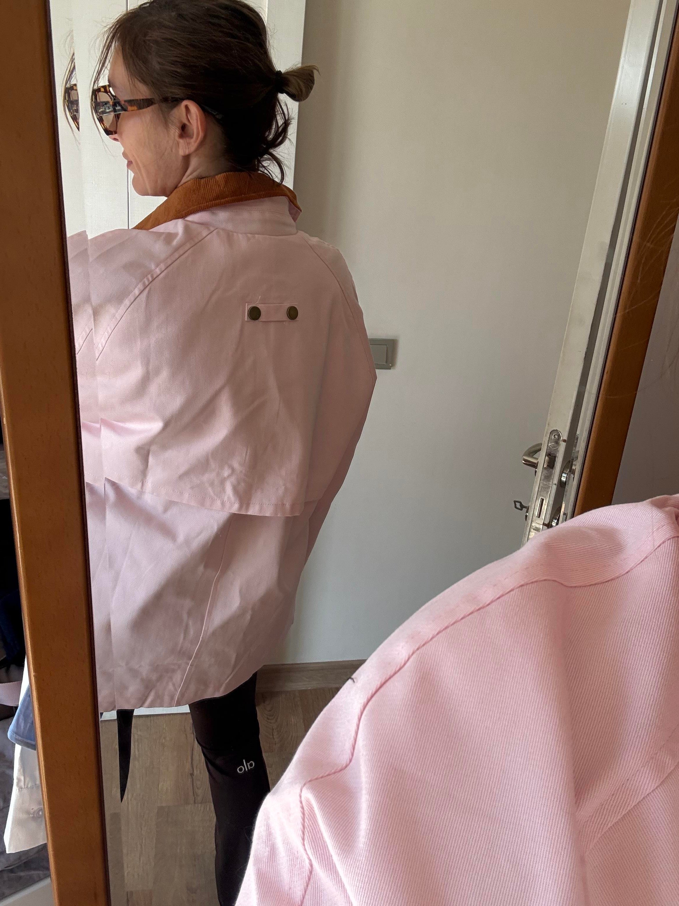 Taba Kadife Yaka Pembe Zr Ceket