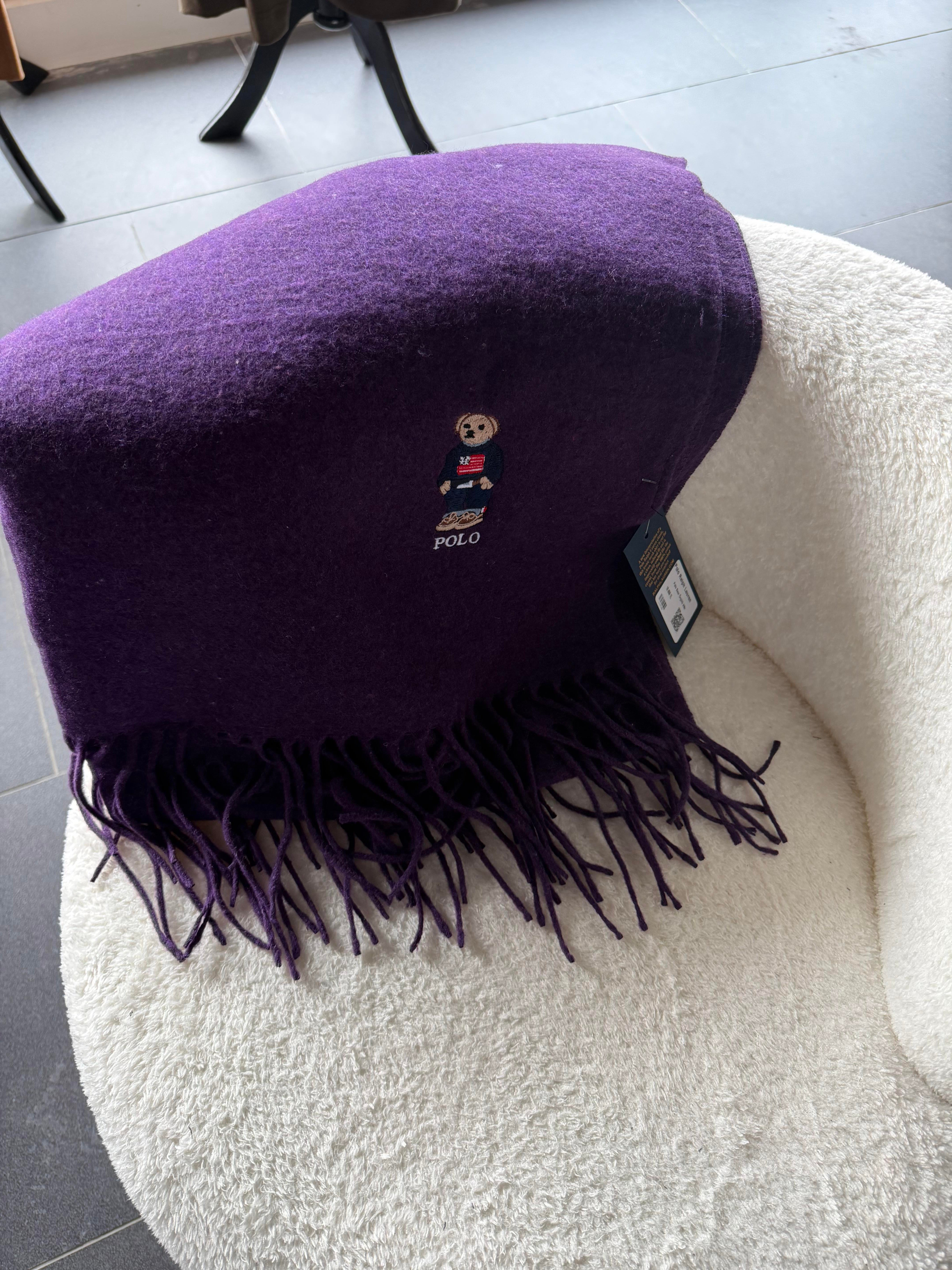 Teddy Logolu Şal Mor Renk