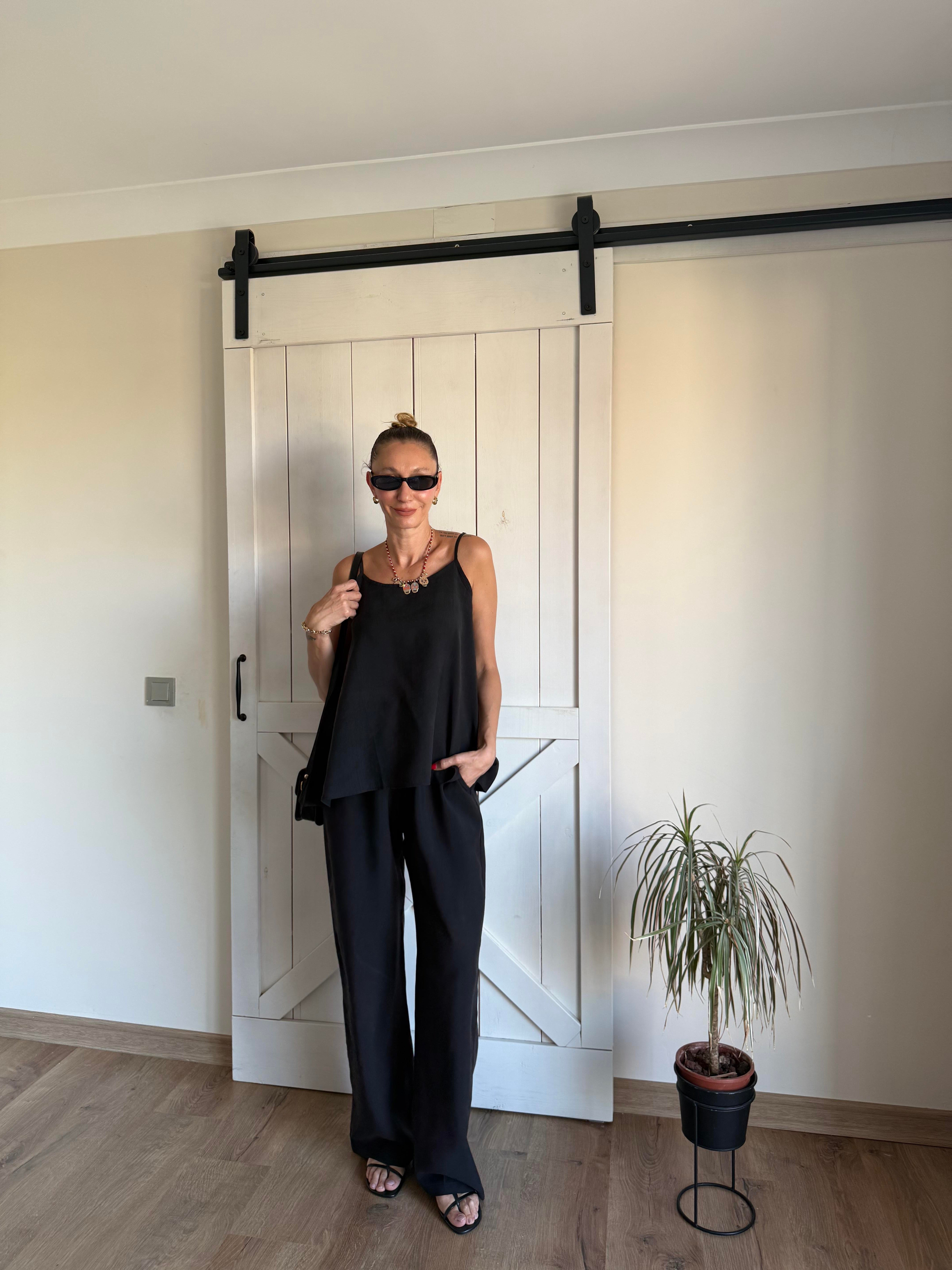 Tensel Atlet Pantolon Massi Siyah Takım