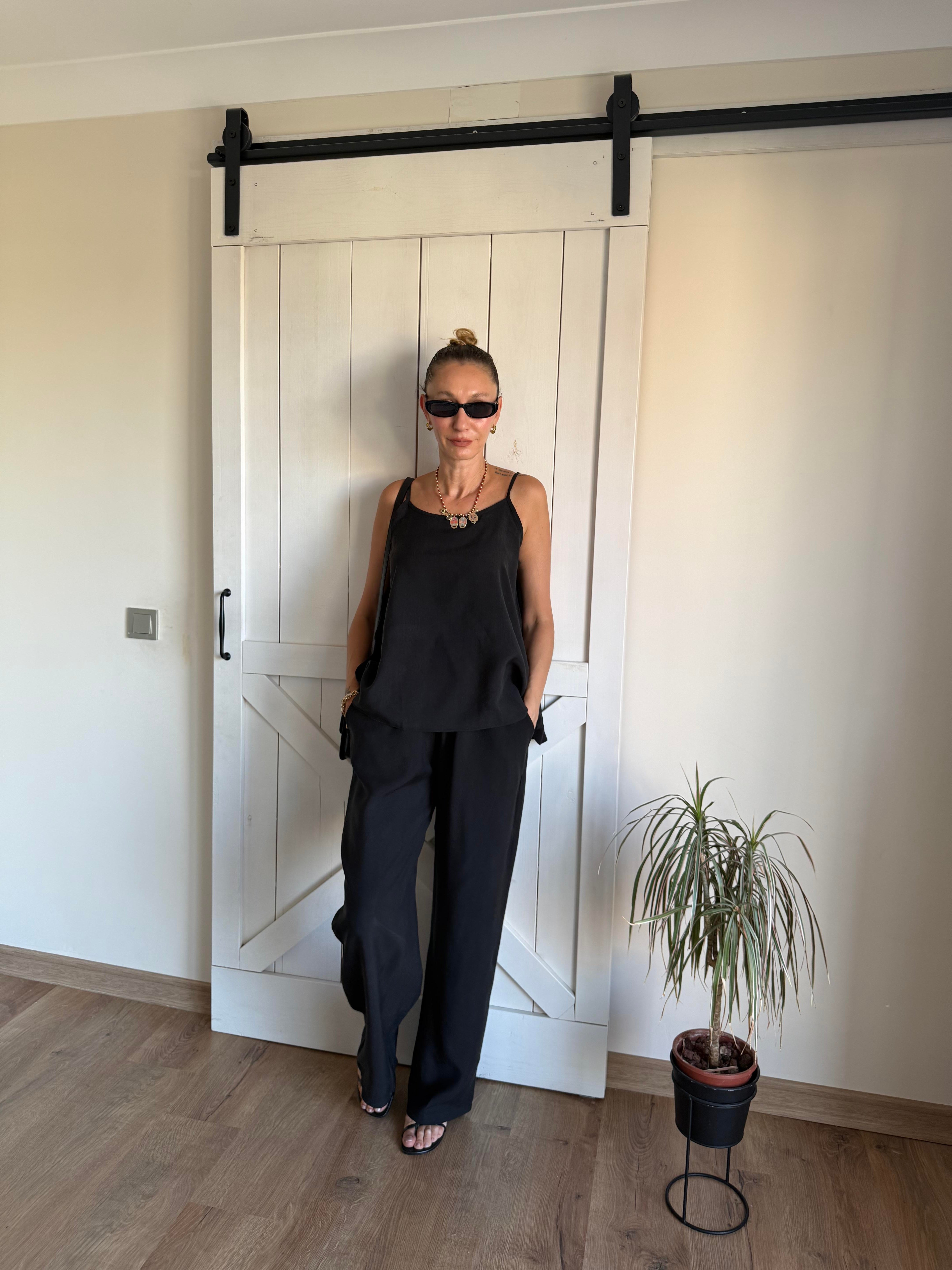 Tensel Atlet Pantolon Massi Siyah Takım