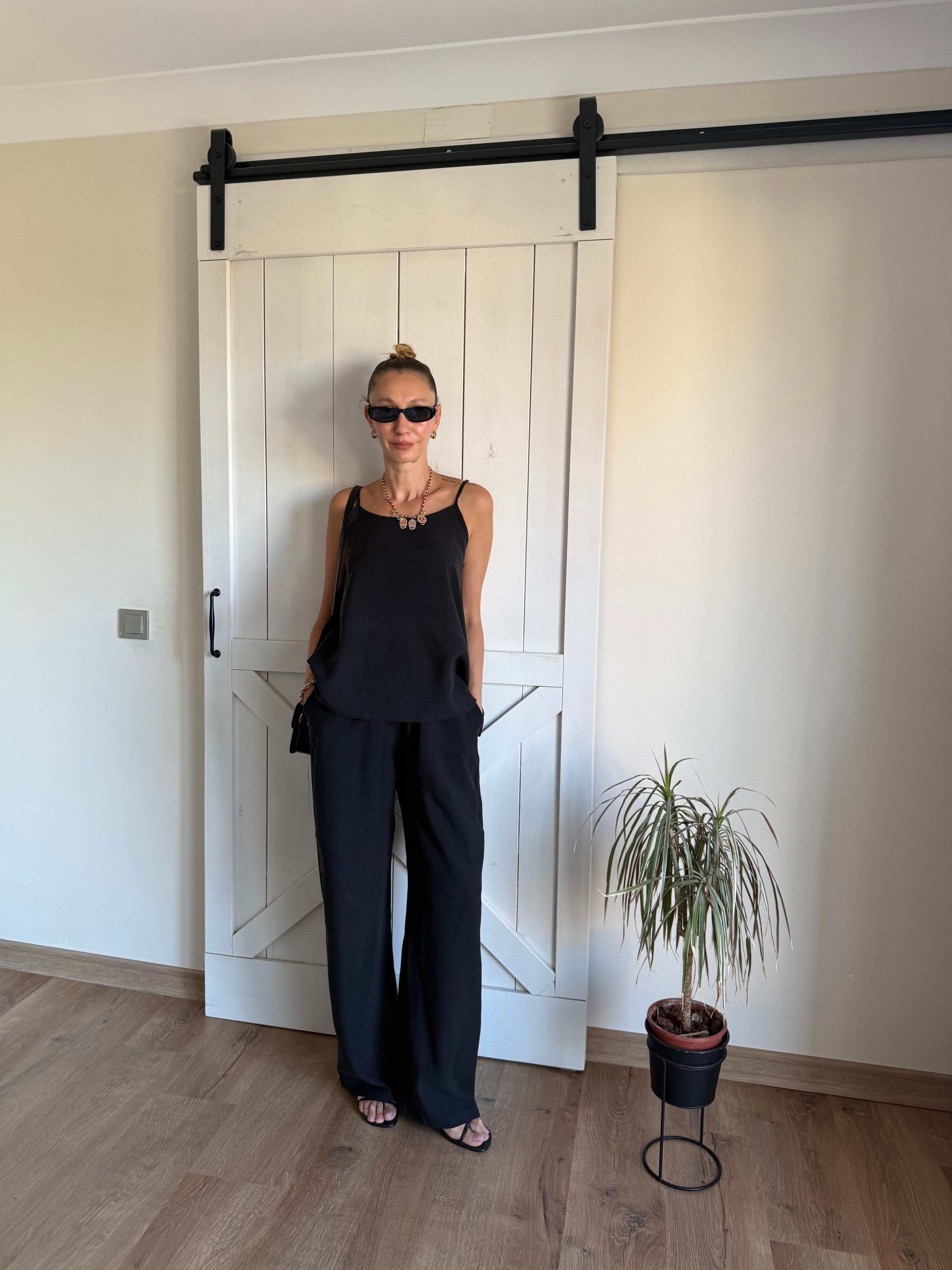 Tensel Atlet Pantolon Massi Siyah Takım