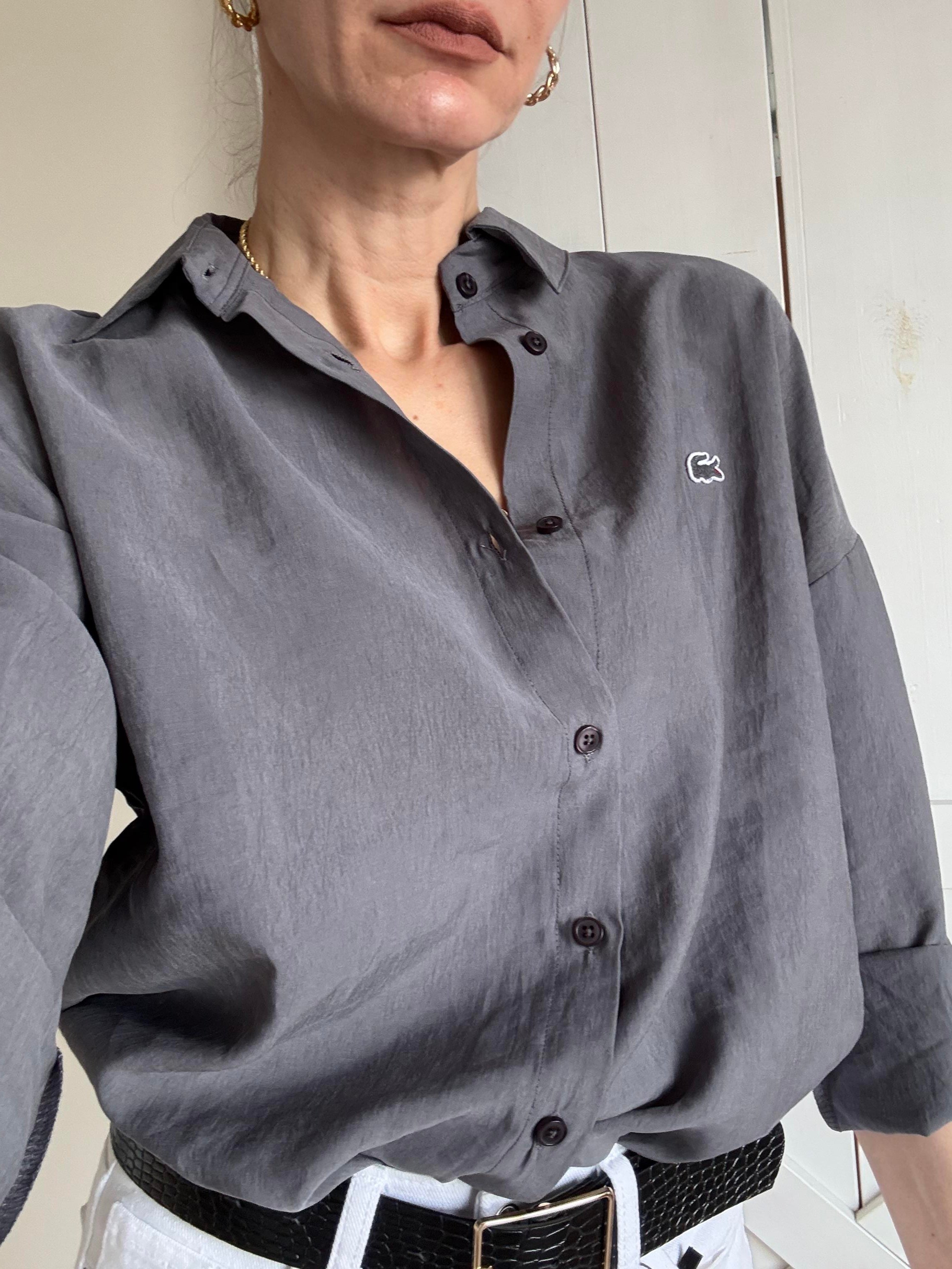 Tensel Gri Logolu Gömlek