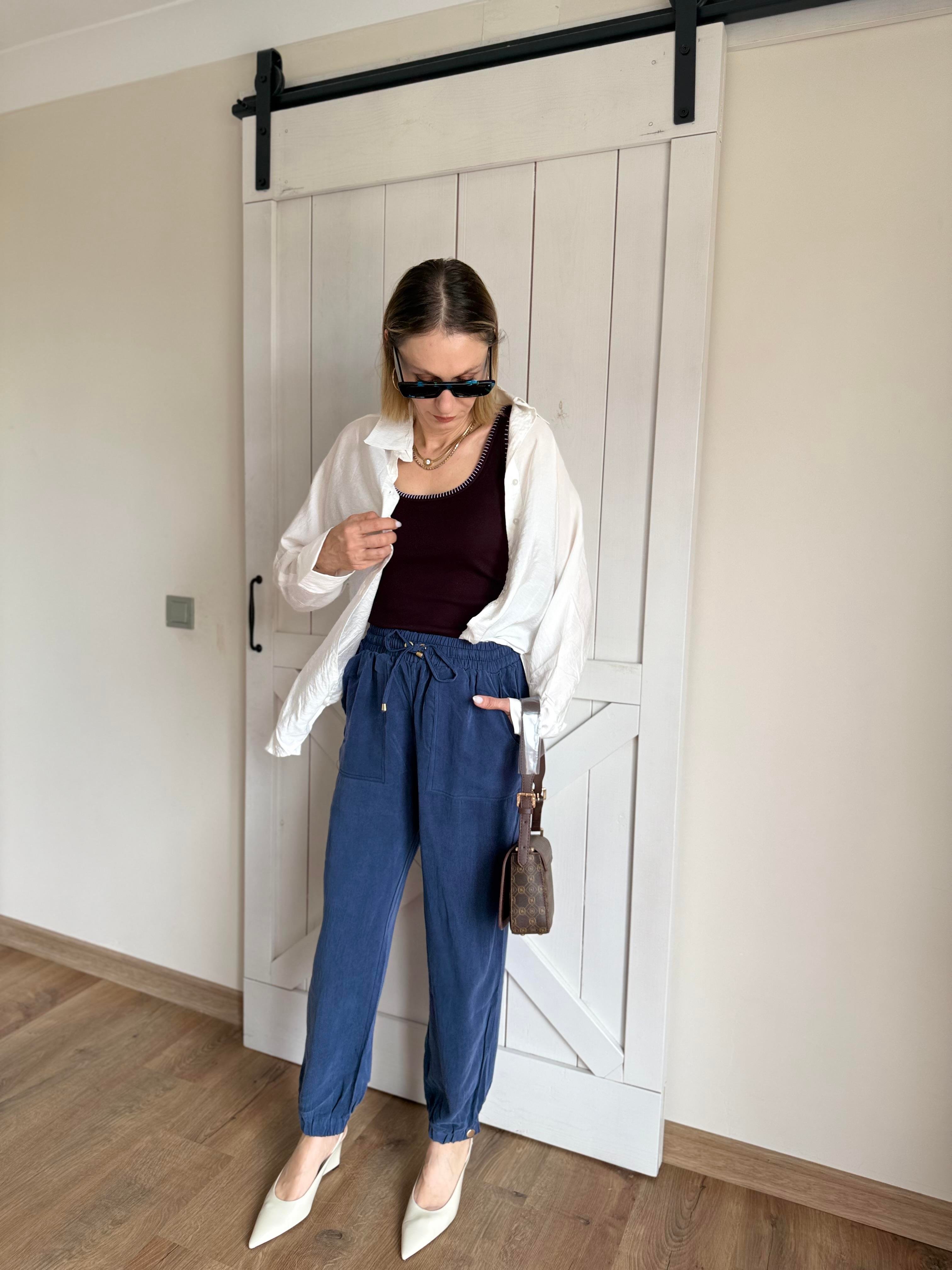 Tensel Lacivert Renk Jogger Pantolon