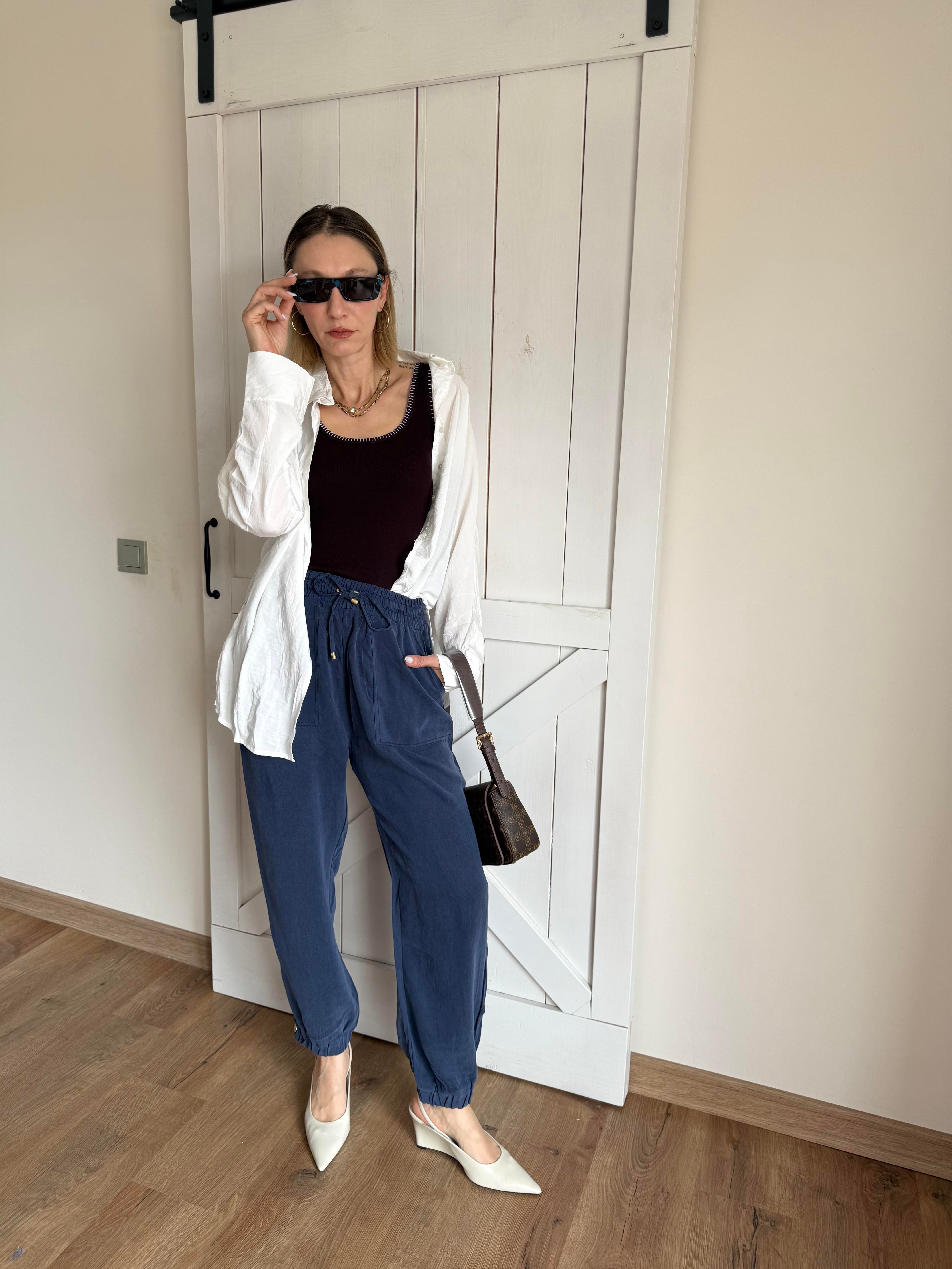 Tensel Lacivert Renk Jogger Pantolon