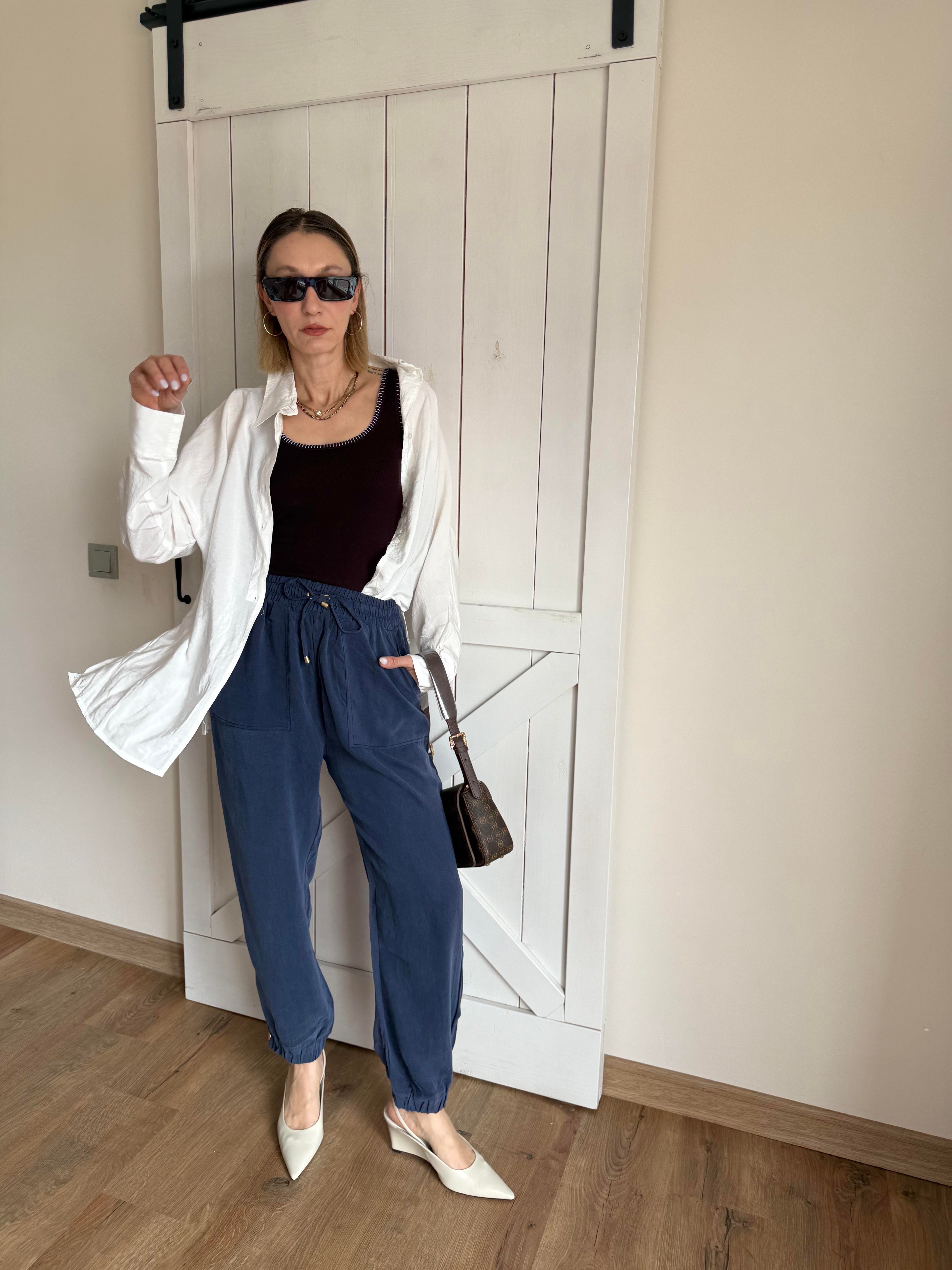 Tensel Lacivert Renk Jogger Pantolon