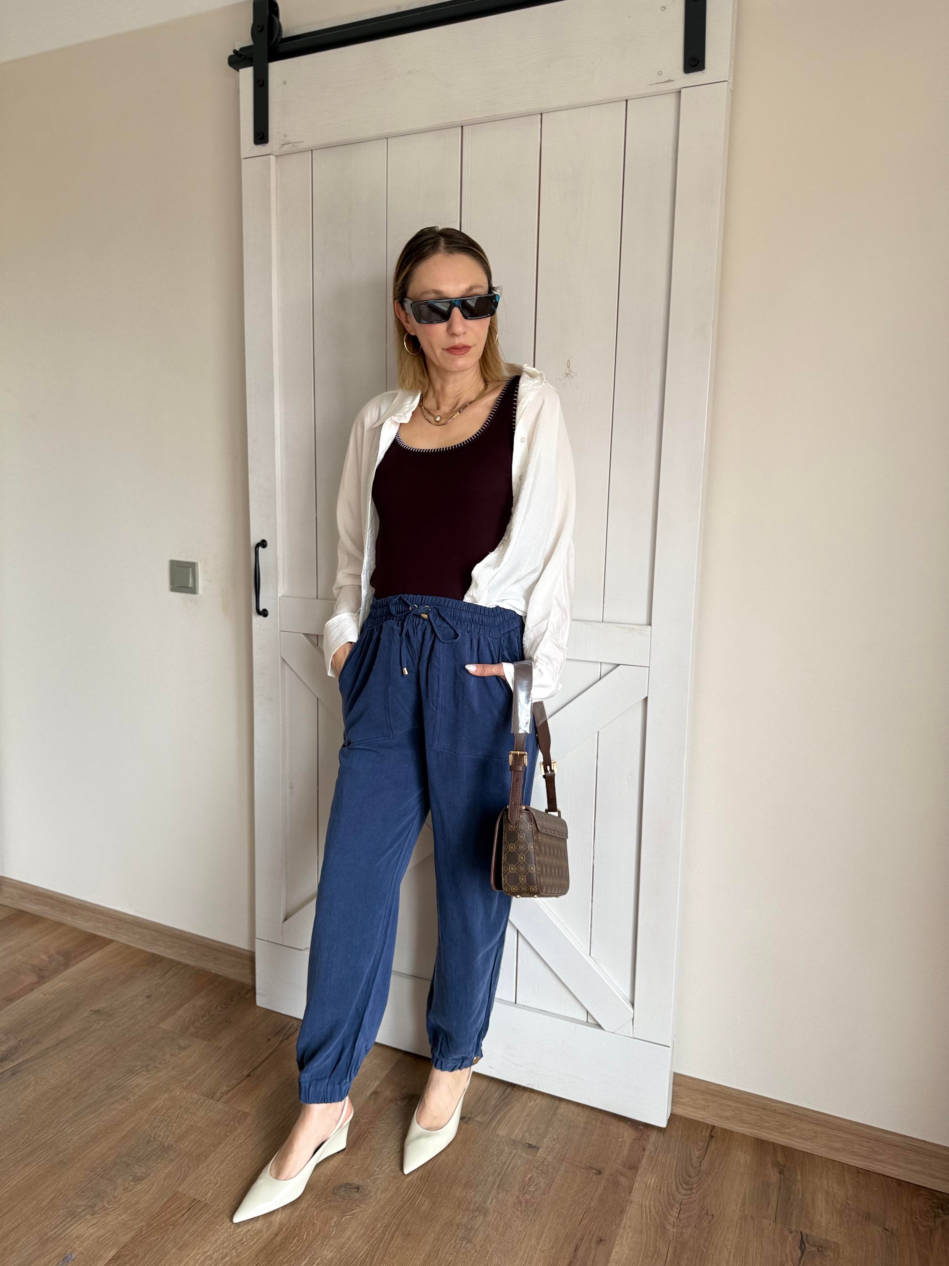 Tensel Lacivert Renk Jogger Pantolon