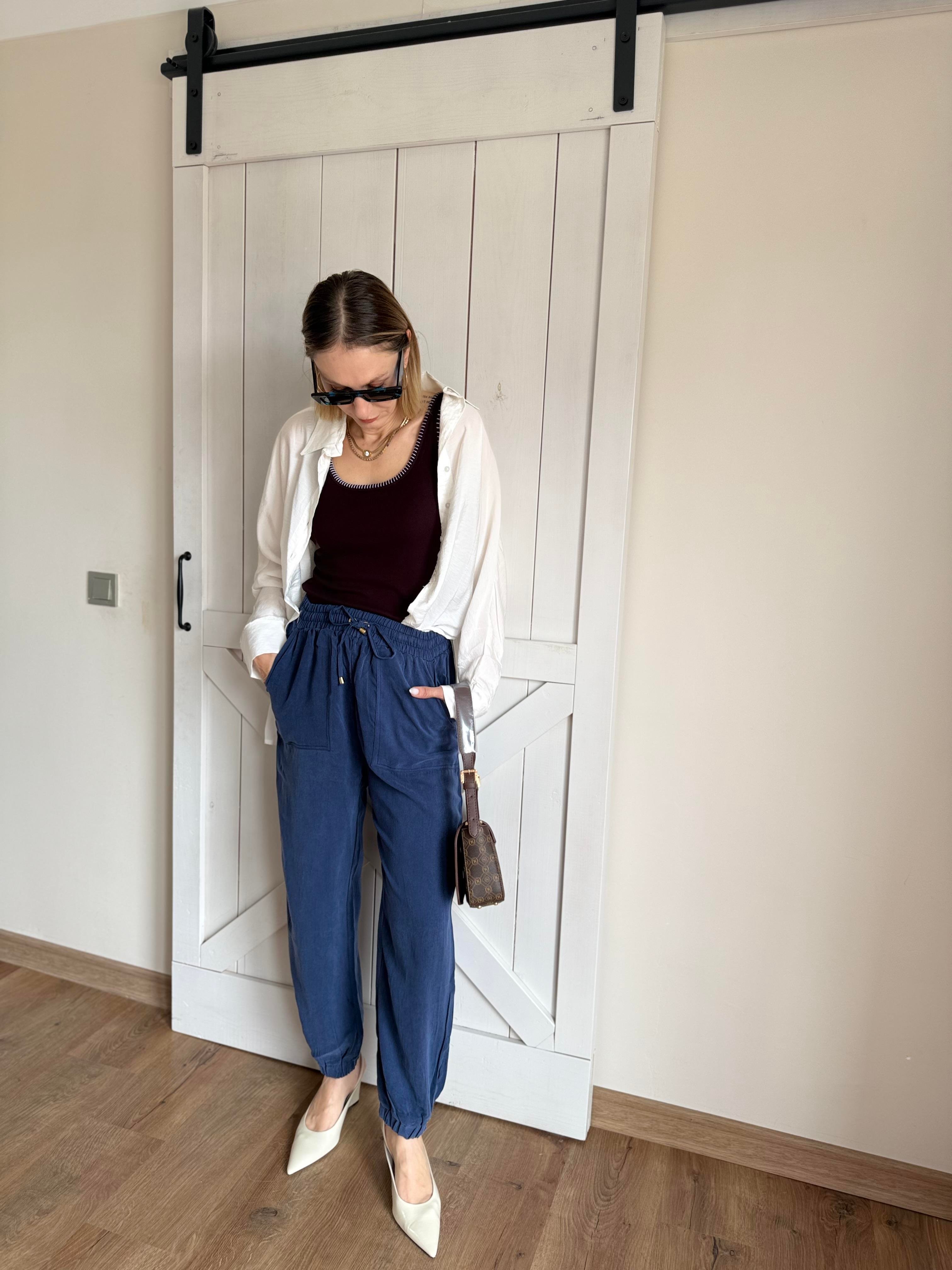 Tensel Lacivert Renk Jogger Pantolon