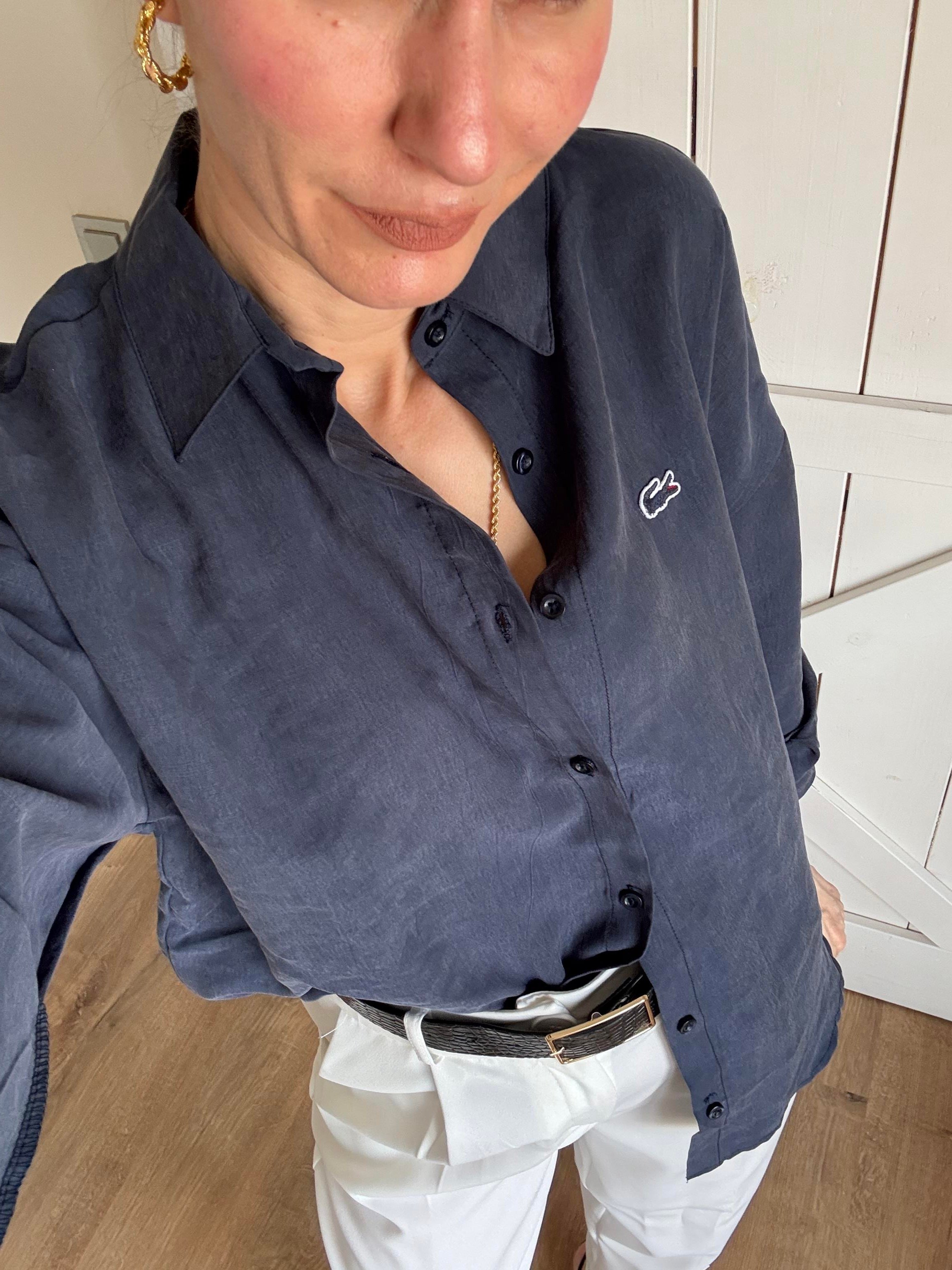 Tensel Logolo Lacivert Gömlek