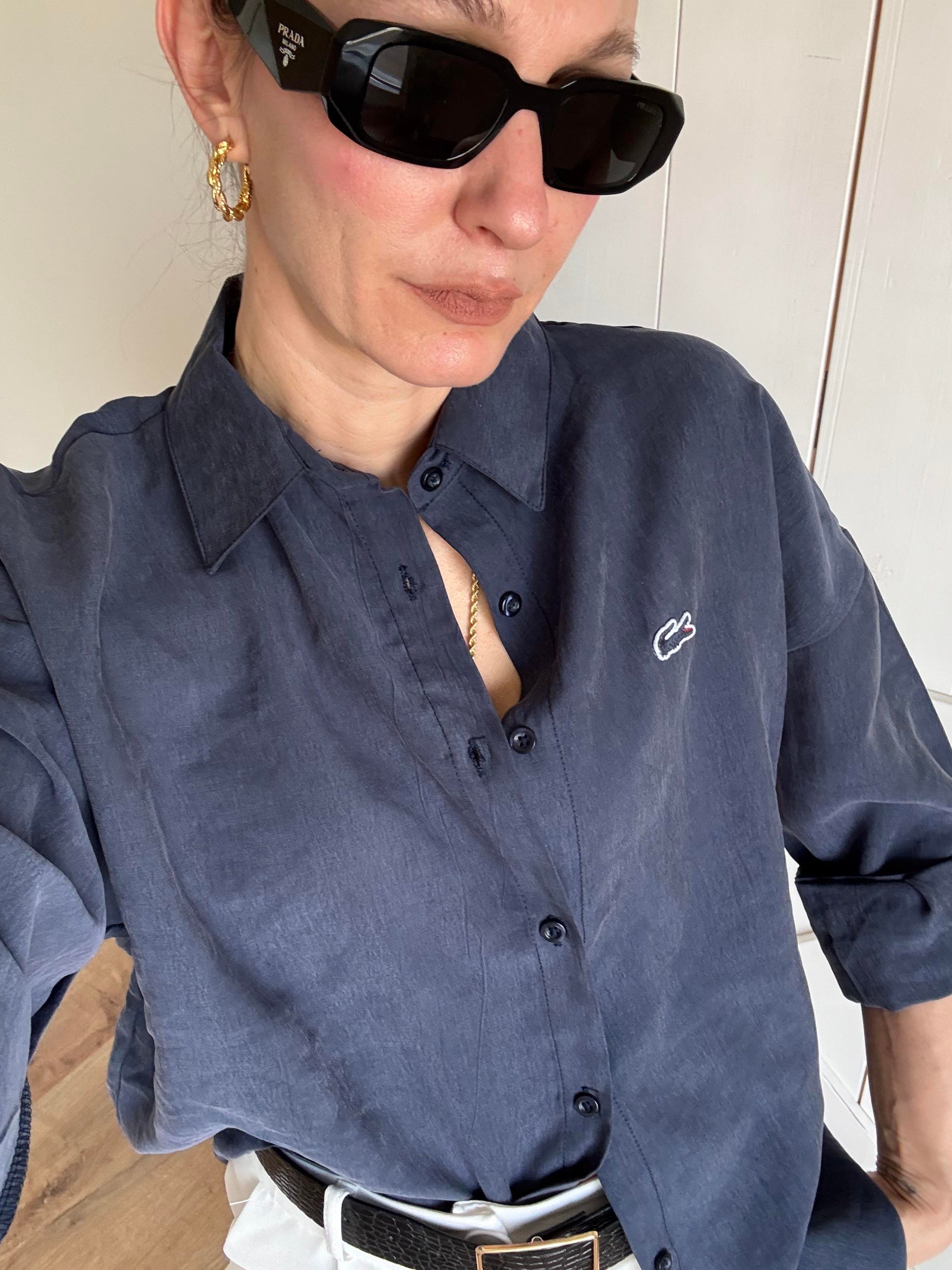 Tensel Logolo Lacivert Gömlek