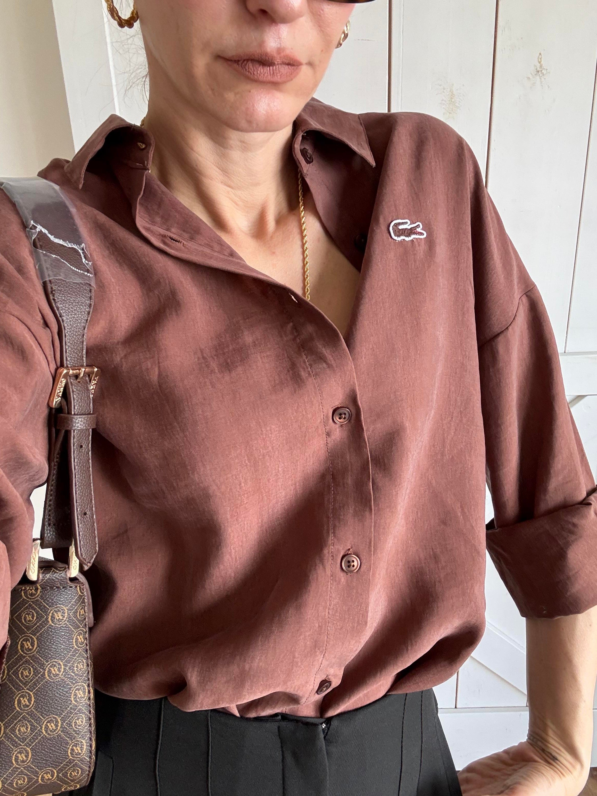 Tensel Logolu Kahve Gömlek