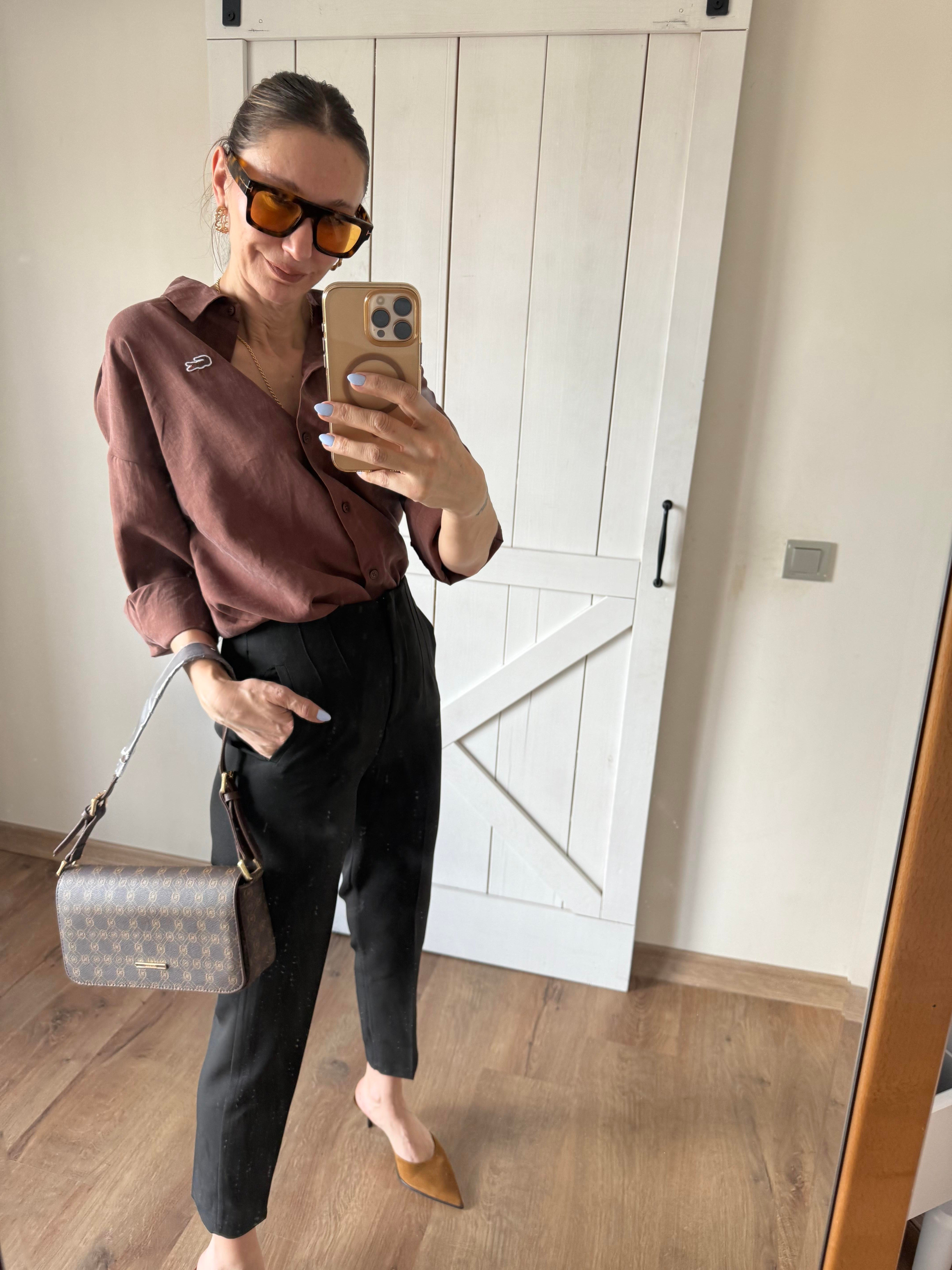 Tensel Logolu Kahve Gömlek