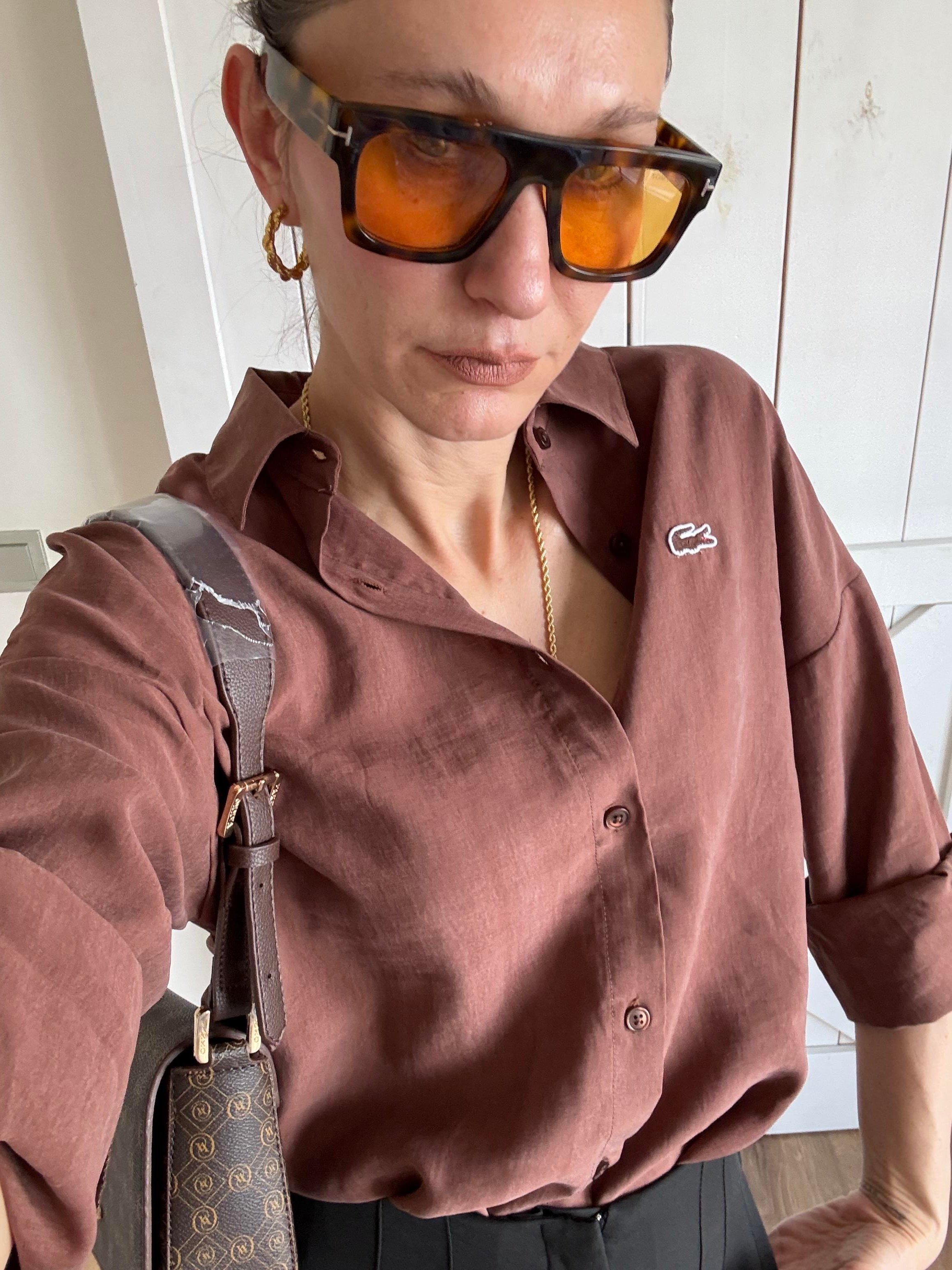 Tensel Logolu Kahve Gömlek