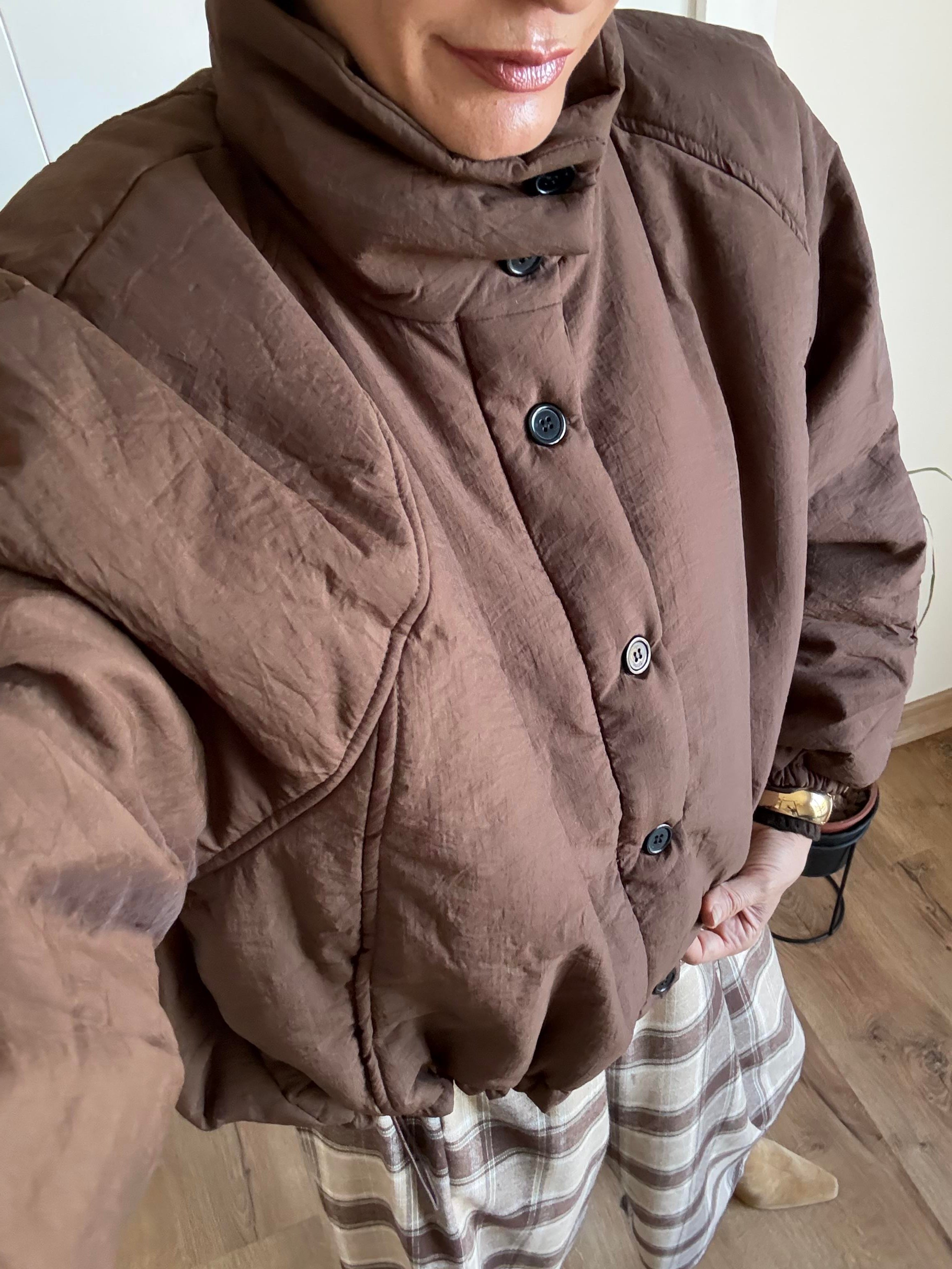 Tok Dokulu Şişme Mont