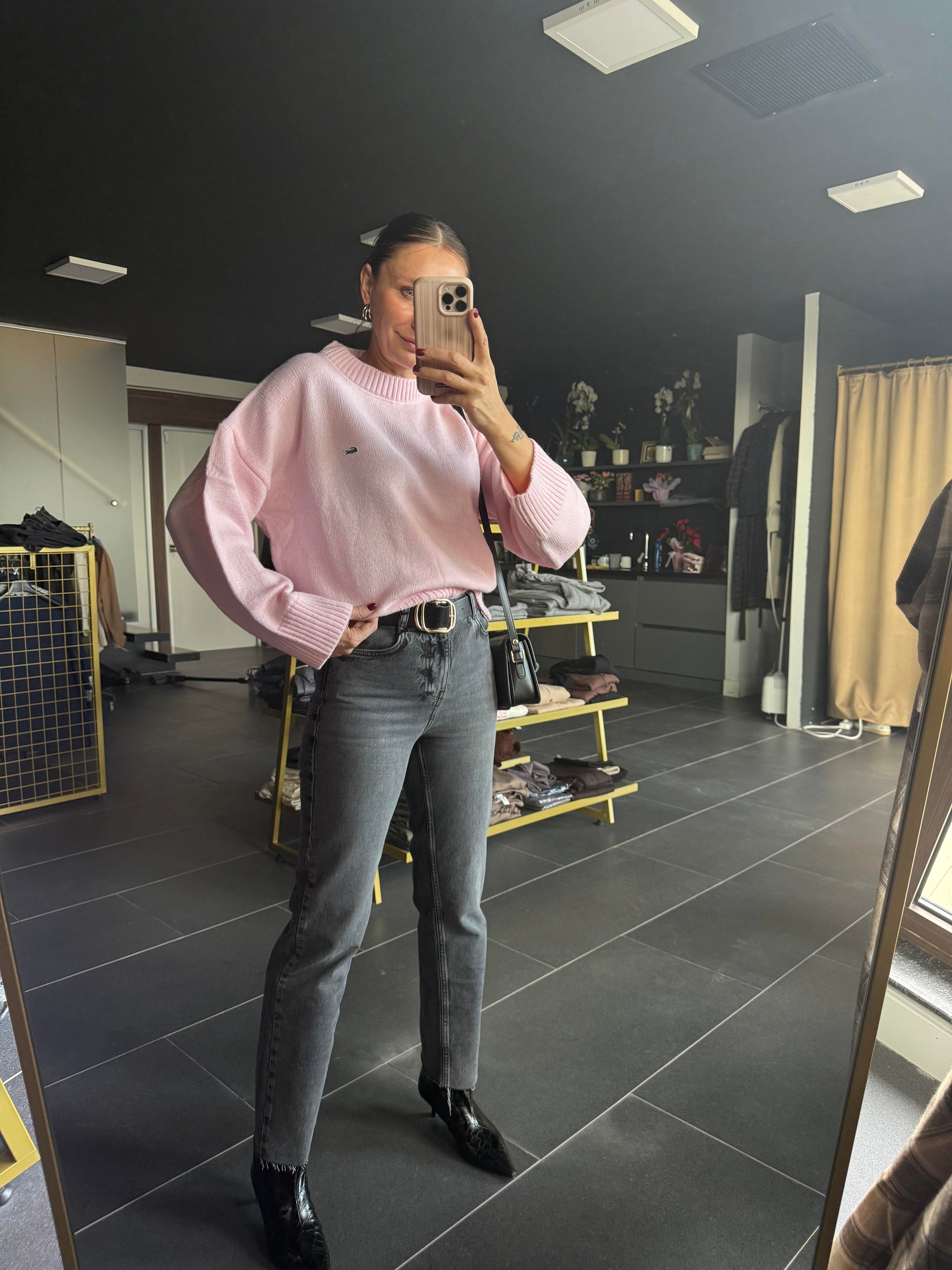 Toz Pembe Basic Kazak