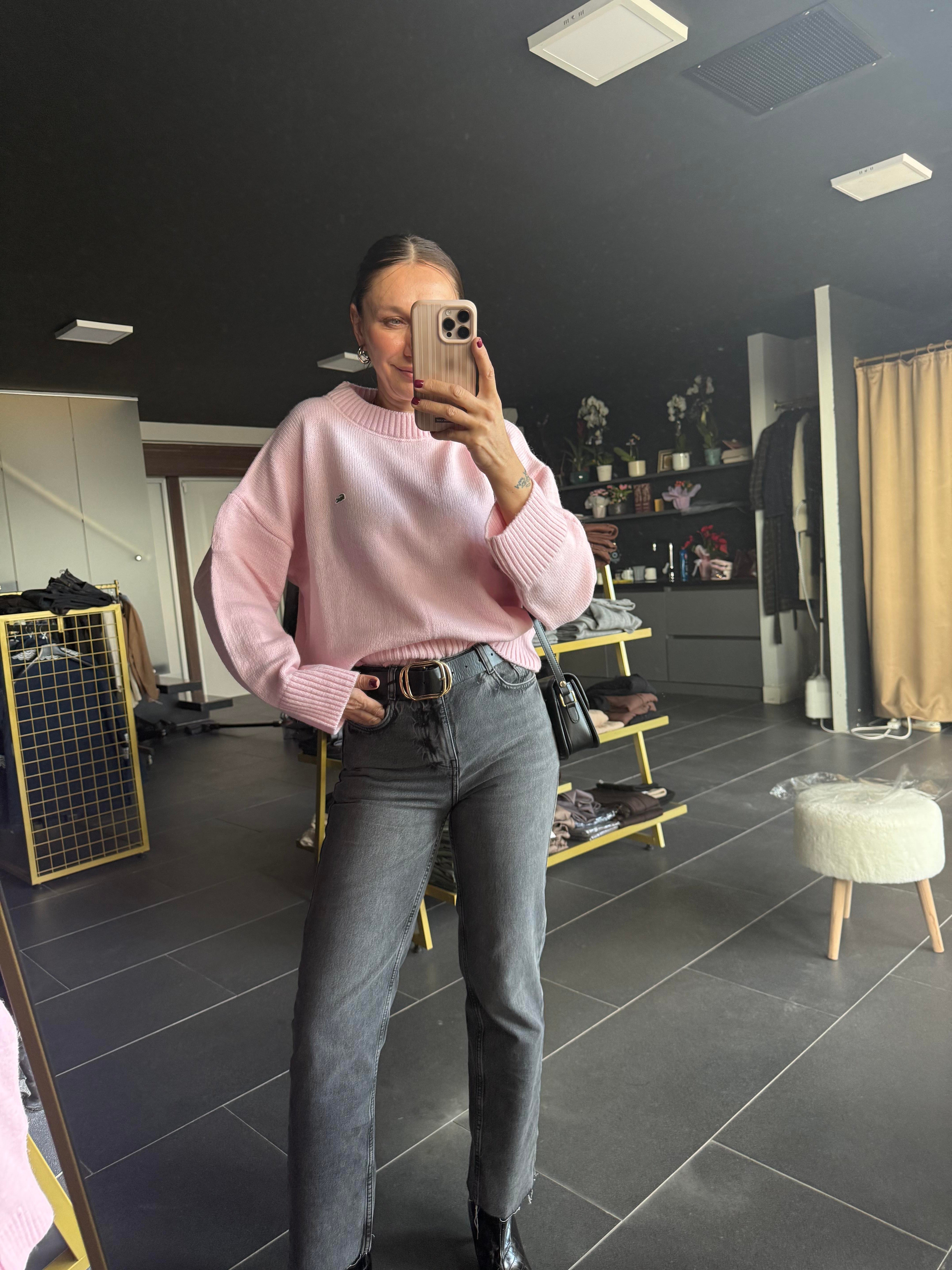 Toz Pembe Basic Kazak