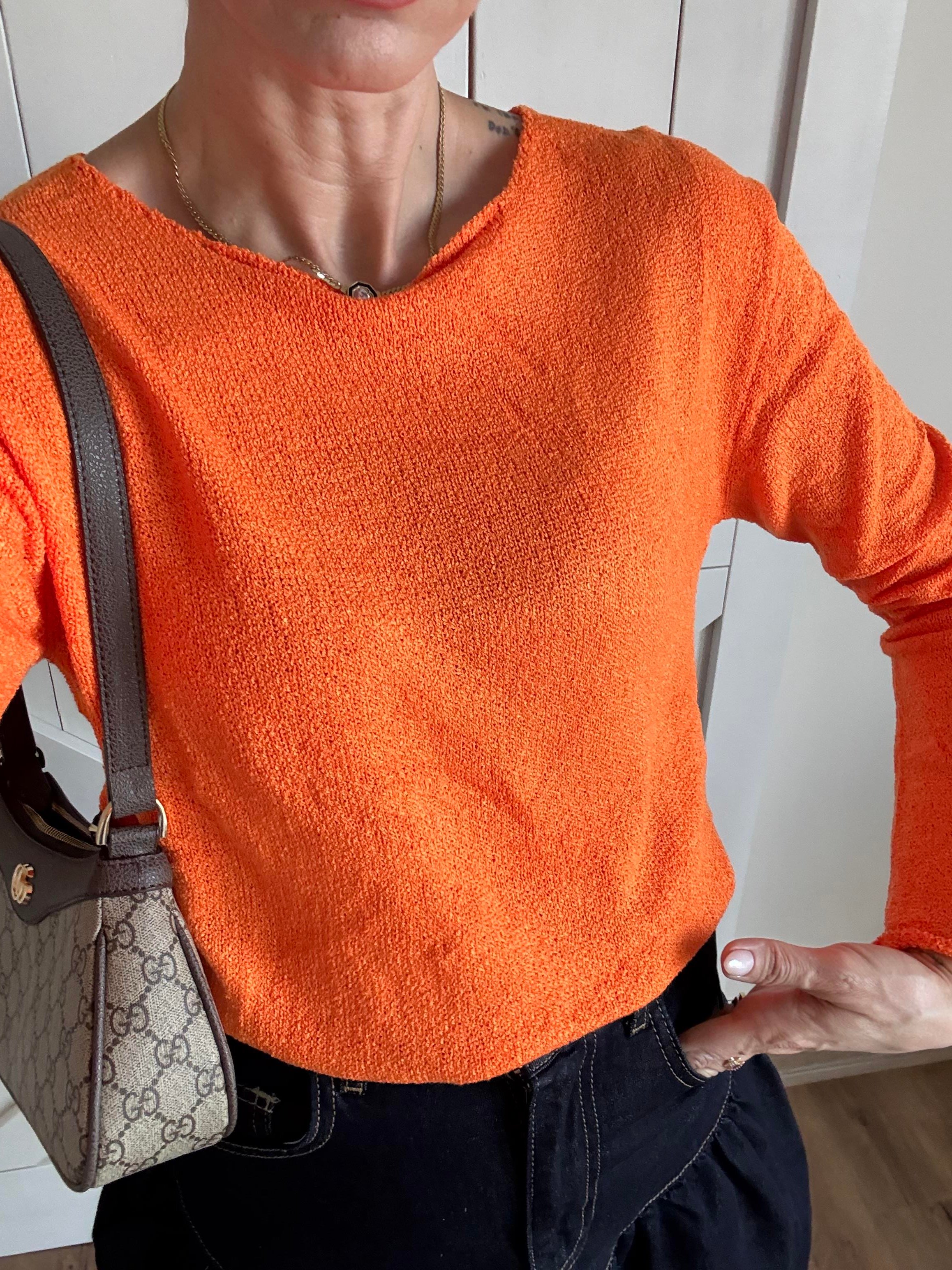 Turuncu Triko Bluz